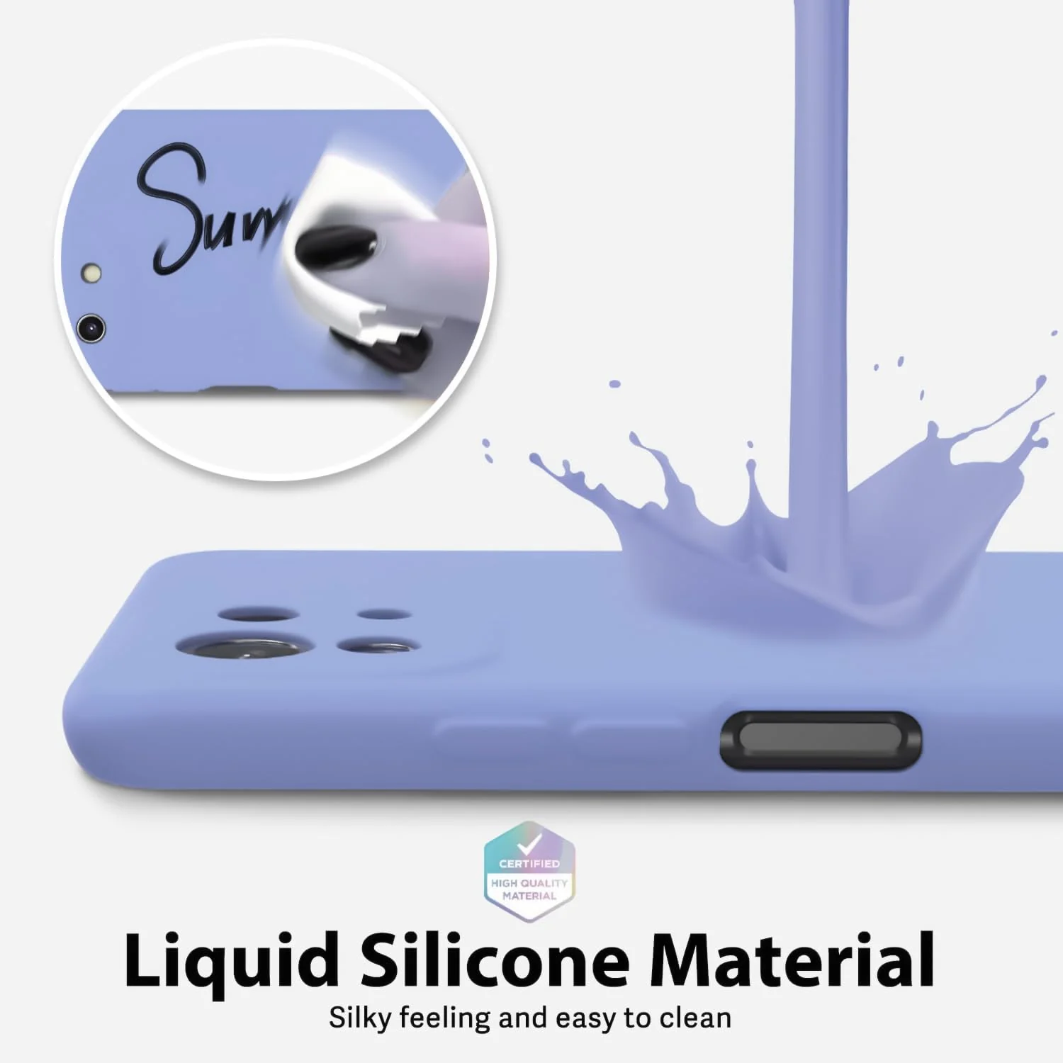 DL3 Mobilak Liquid Silicone Protective Case with Soft Microfiber Lining with Full Camera Protection for Xiaomi Mi 11 Lite 4G / 5G & Mi11 Lite 5G NE - Baby Blue