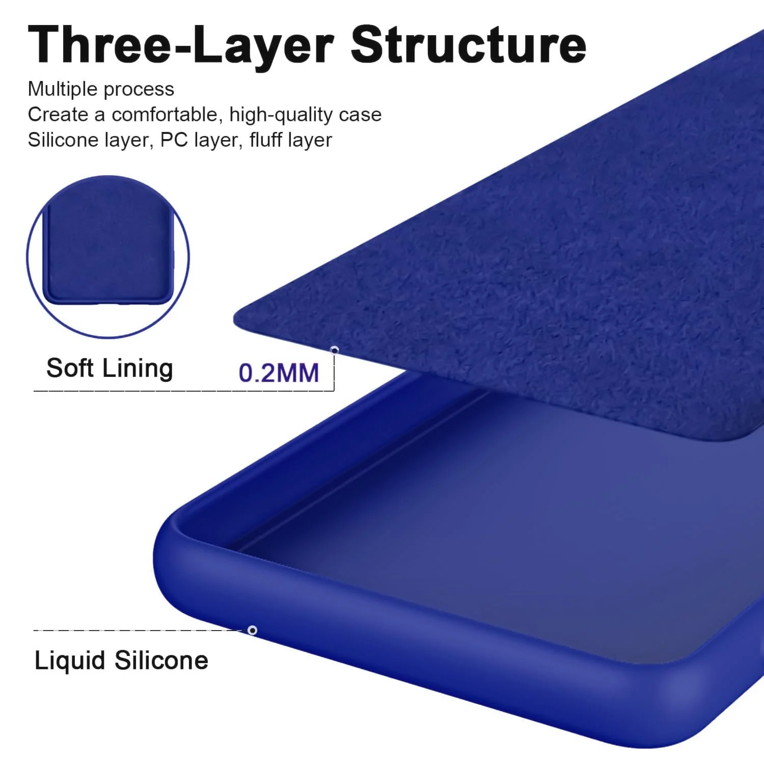 DL3 Mobilak Silicone Protective Case for OPPO Reno 8T 4G (Not 5G), Shock-absorbing protection, Scratch-resistant surface, Soft microfiber lining - Pepsi
