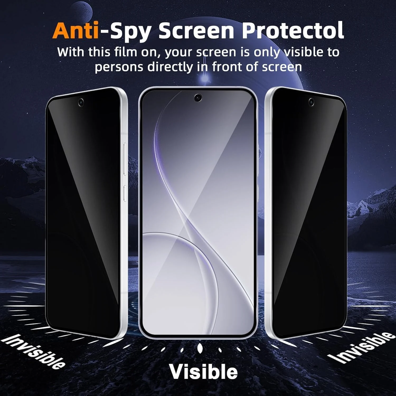 DL3 Mobilak Honor 400 5G Privacy Screen Protector, Does not support fingerprint, Anti-Spy 9H Hardness Tempered Glass Film [Case Friendly] [Bubble Free] - Black