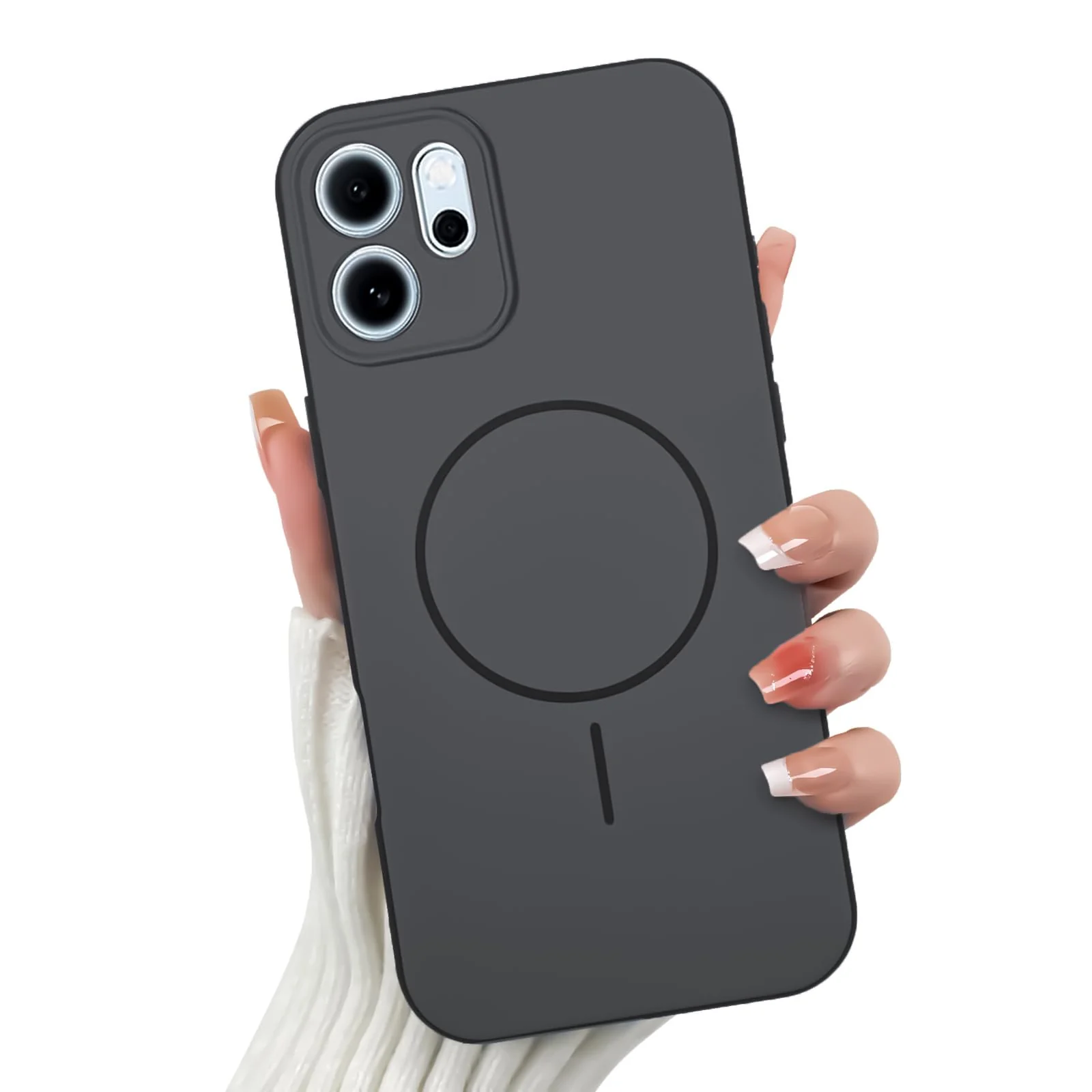 DL3 Mobilak Case For OPPO Reno 14F Slim Design [Not Compatible with MagSafe] Soft Silicone Case Flexible TPU Anti-Scratch Protective Cover with Full Camera Protection