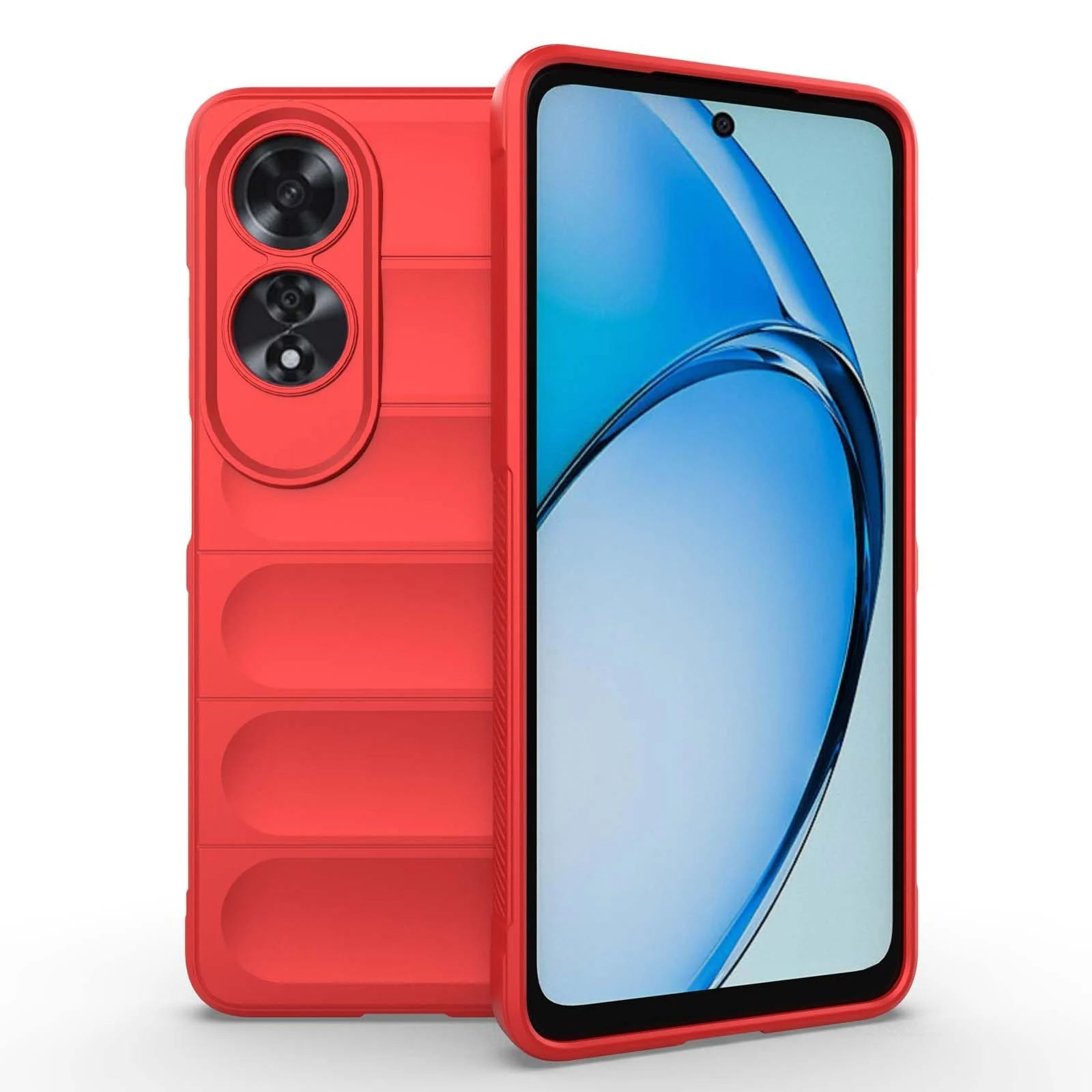 DL3 Mobilak Rugged Protective Case for OPPO A60 4G, Camera protection, Shock-absorbing protection, Non-slip grip - Red