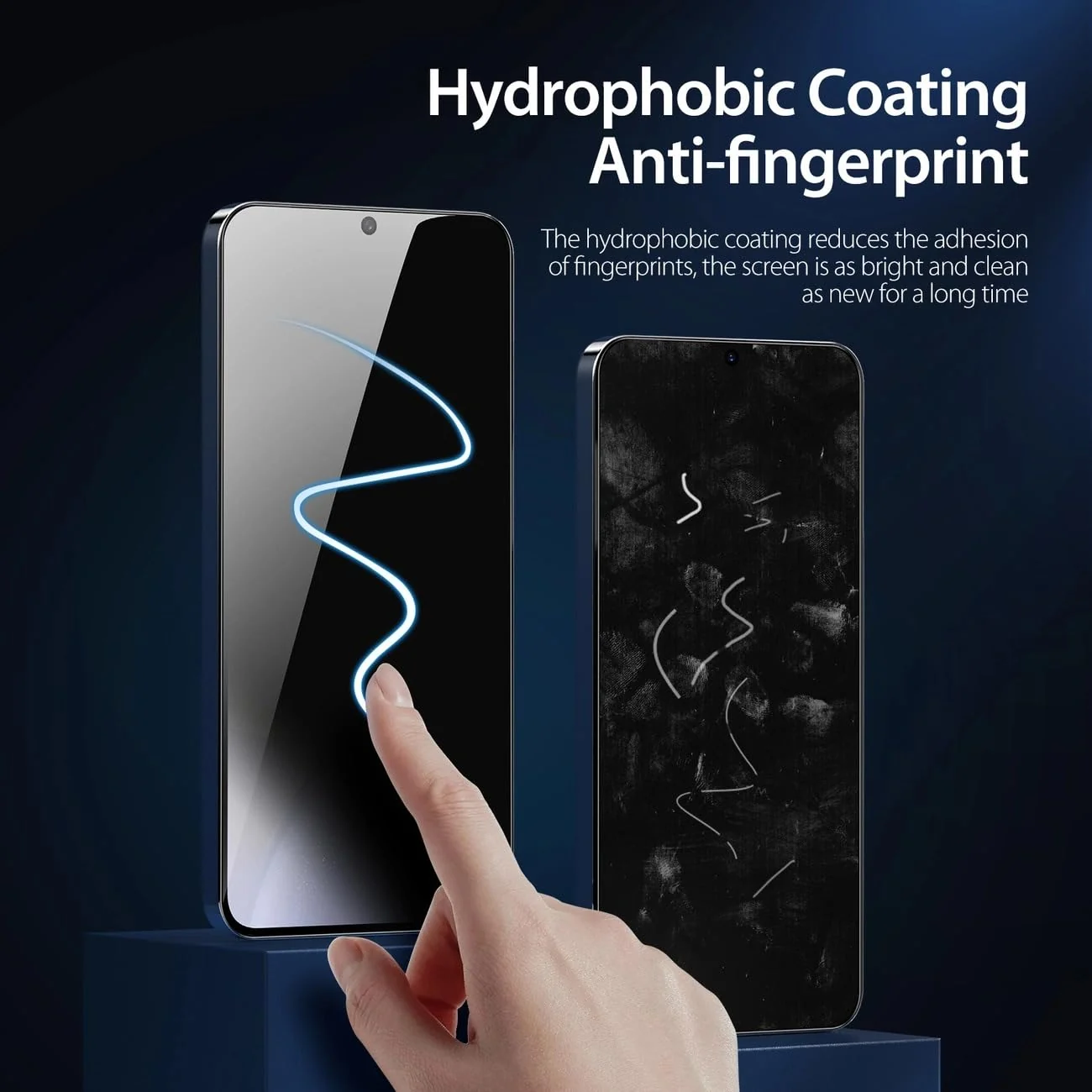 DL3 Mobilak Privacy Screen for Samsung Galaxy S24+ Plus 5G for Tempered Glass, Screen Protector 9H Hardness Anti Spy Tempered Glass Anti-Scratch Privacy Screen Protector Film for Samsung S24 Plus - Clear