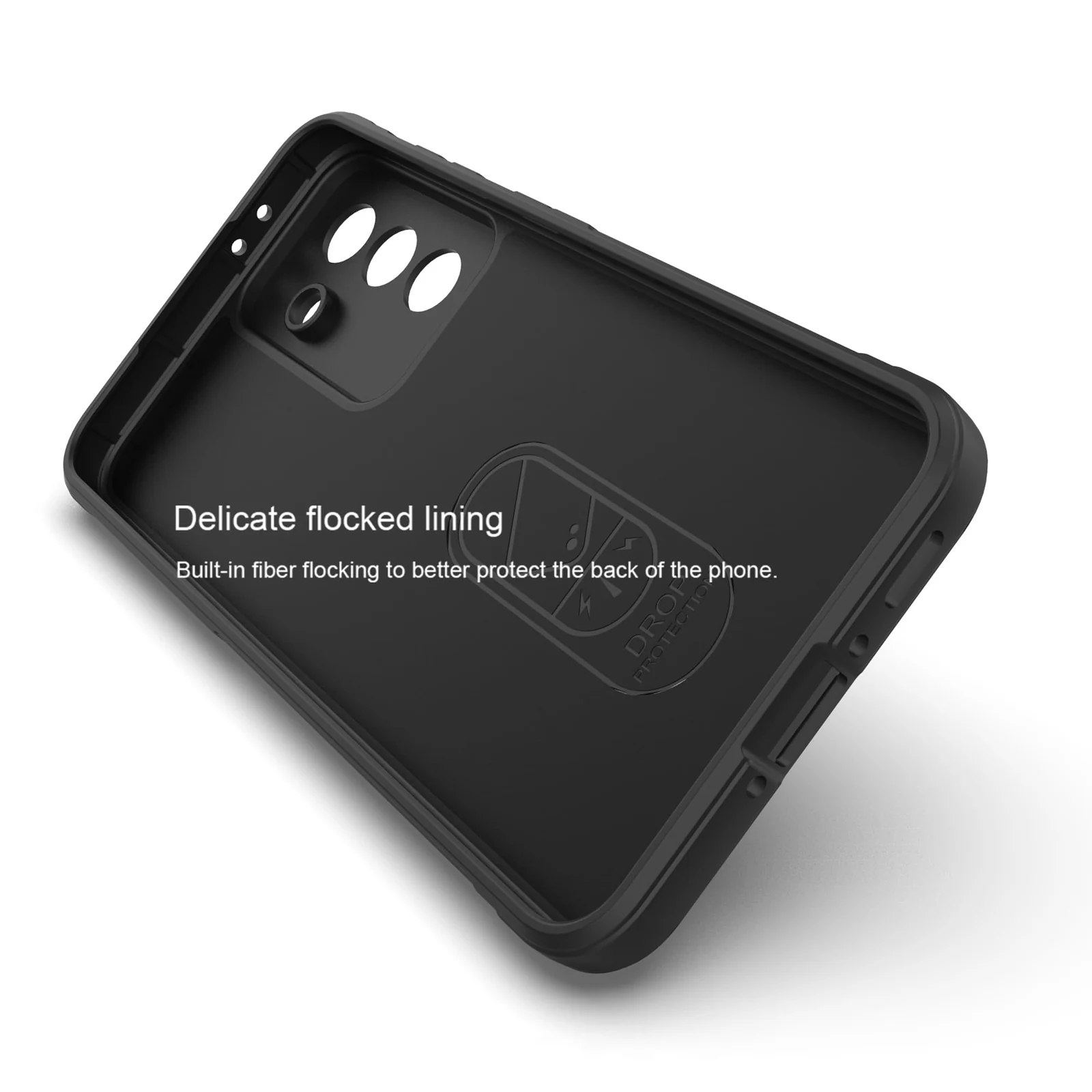 DL3 Mobilak Soft Silicone Protective Case for Samsung Galaxy A36 / Samsung Galaxy A56 with Camera Protection - Black