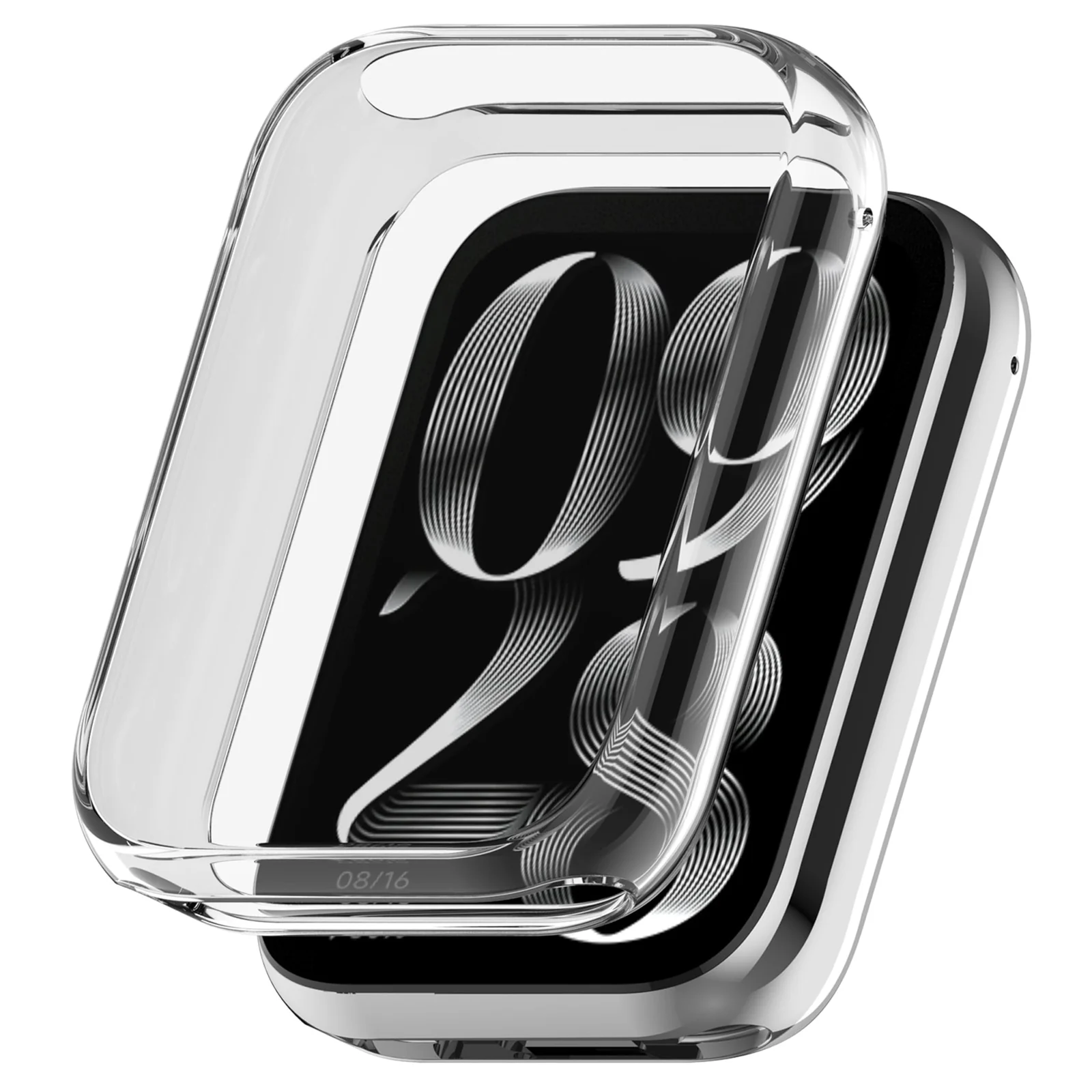 DL3 Mobilak Protective Case compatible with Xiaomi Smart Band 8 Pro/Mi Band 8 Pro, All-around Flexible TPU Case with Built-in Screen Protector, Soft Frame & Shockproof Cover - Clear