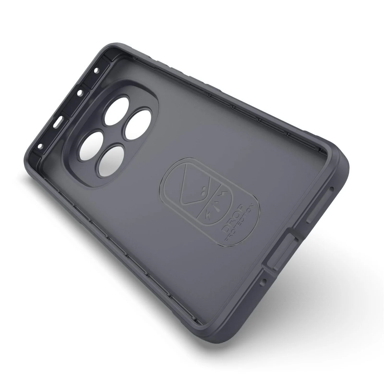 DL3 Mobilak Flexible Silicone and TPU Protective Case with Camera Protection for Xiaomi Redmi Note 14 Pro 4G - Dark Gray