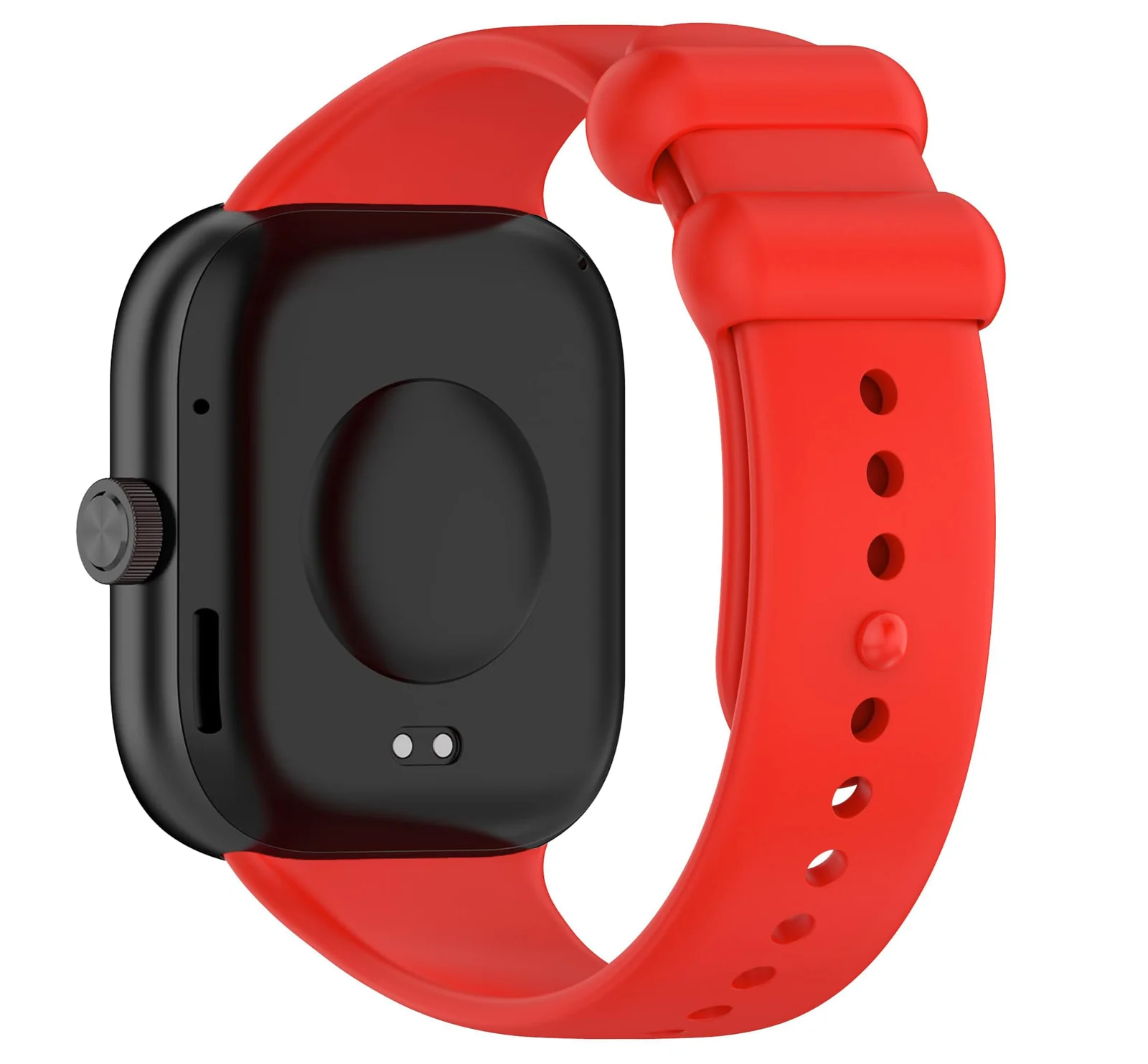 DL3 Mobilak Sport Strap Compatible with Xiaomi Redmi Watch 4/ Xiaomi Band 8 pro, Soft Silicone Sports Wristband for Men Women, Double Ring Adjustable Replacement - Red