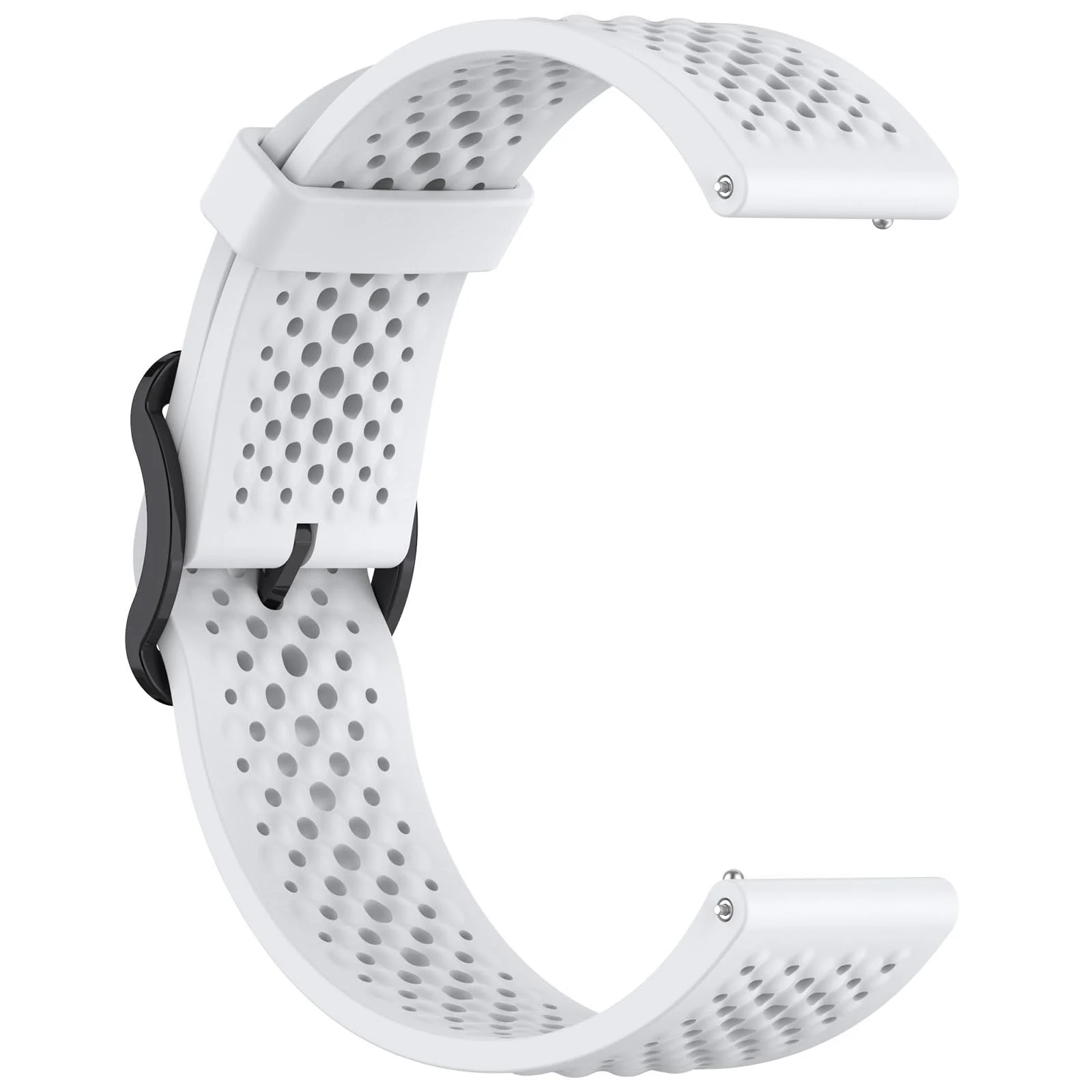 DL3 Mobilak 22 mm Silicone Breathable Sport Bracelet For Xiaomi Redmi Watch 5 Active/Redmi Watch 5 Lite Strap, 22mm Adjustable Armband Watchbands Quick Wristband Watch Strap Bands - White