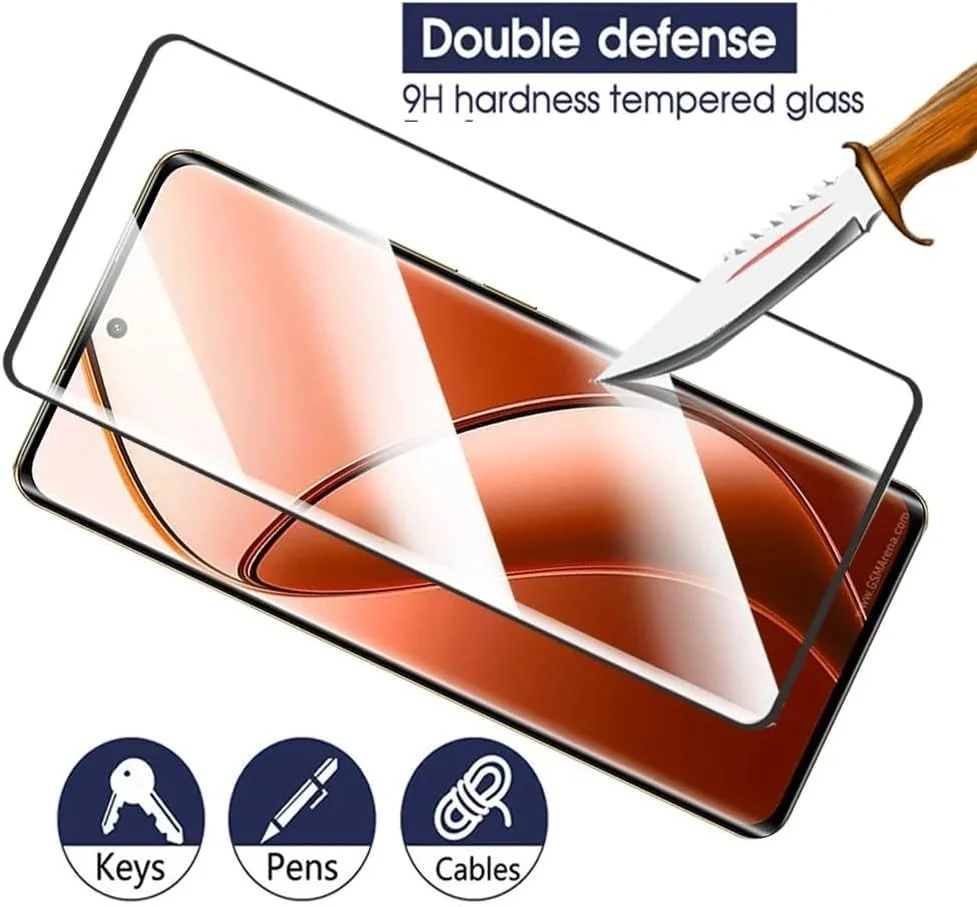DL3 Mobilak Screen Protector for realme P1 Pro 5G, Tempered Glass Screen Saver Premium HD Protective, Scratch Resistant, NO-Bubble, 9H Hardness, Full Coverage Film - Clear