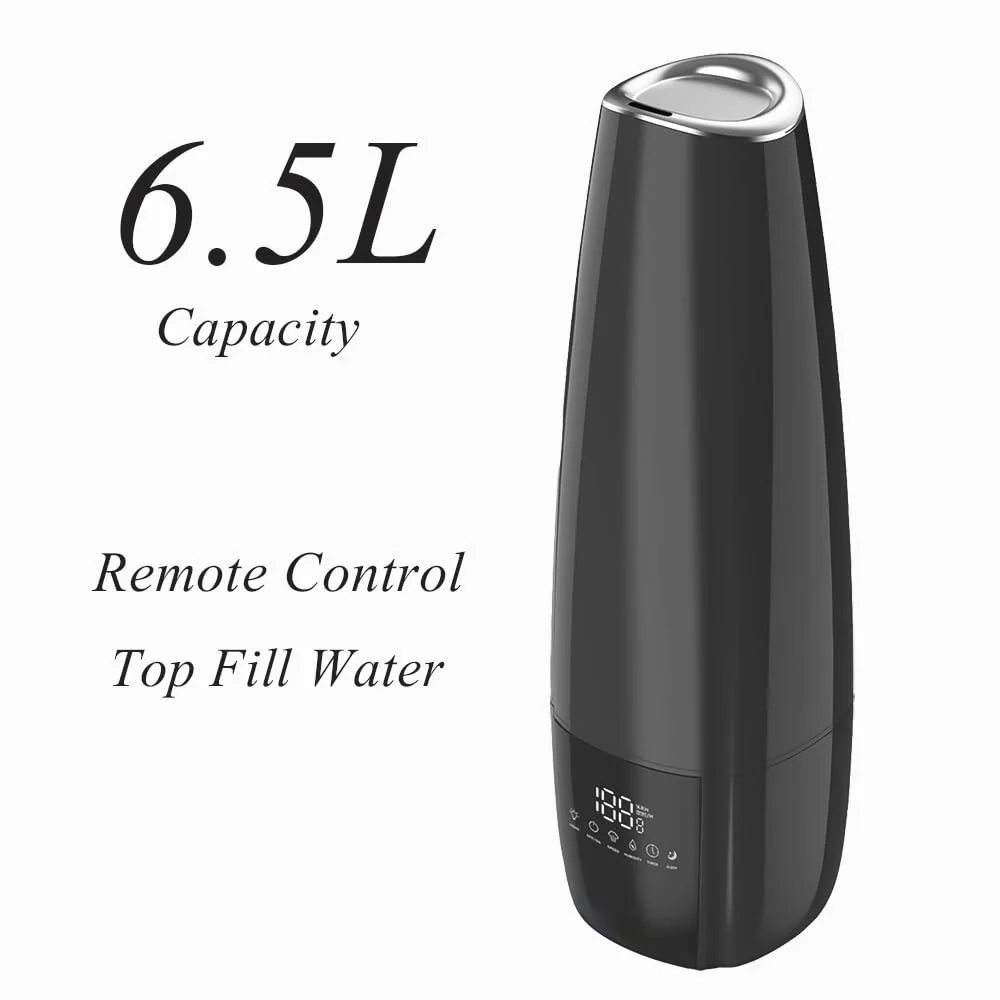 MOBIGON Smart 6.5 L Top-Fill Cool Mist Humidifier, Black