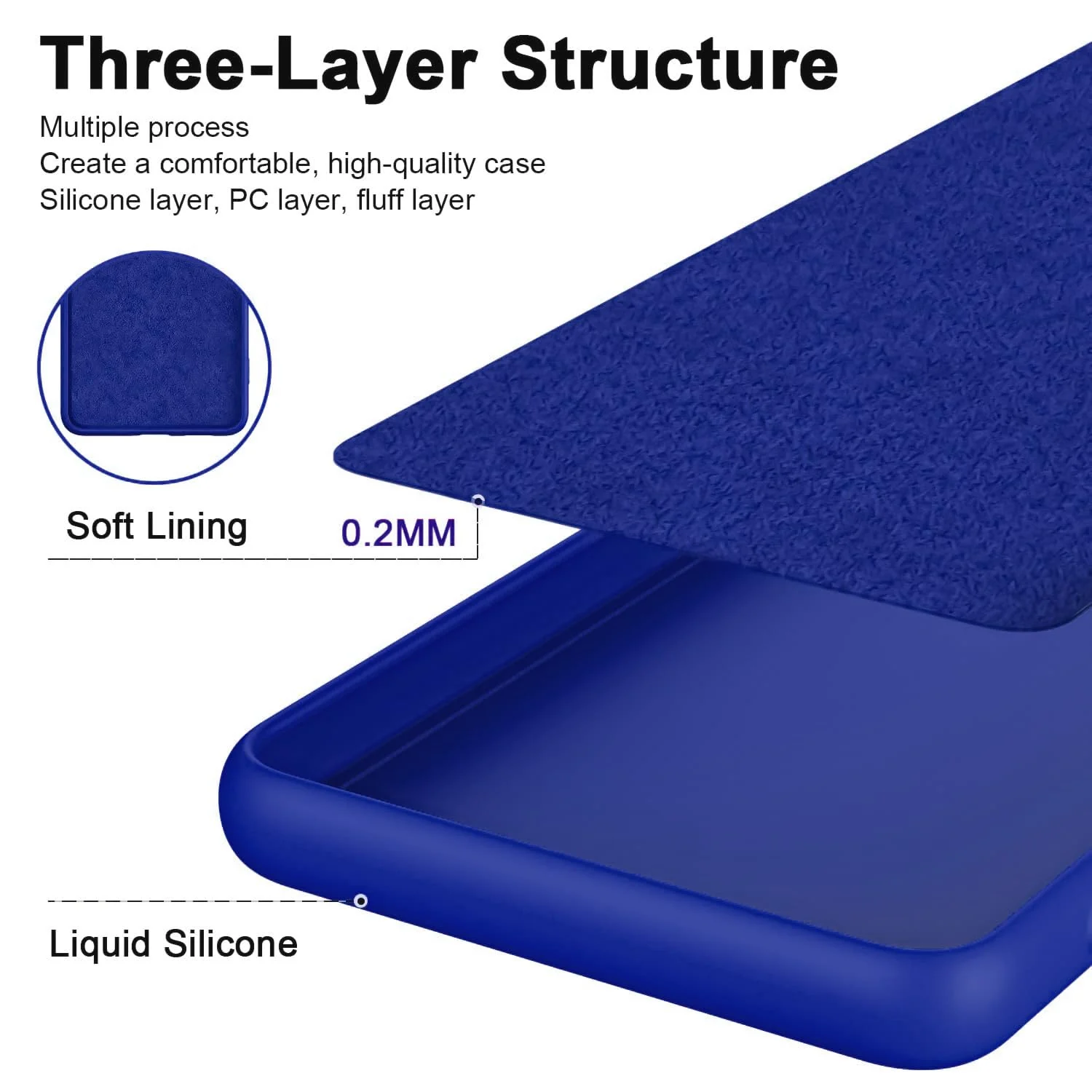DL3 Mobilak Liquid Silicone Protective Case with Soft Microfiber Lining with Full Camera Protection for OPPO Reno 8 Pro 5G / Reno8 Pro+ Plus 5G - Pepsi