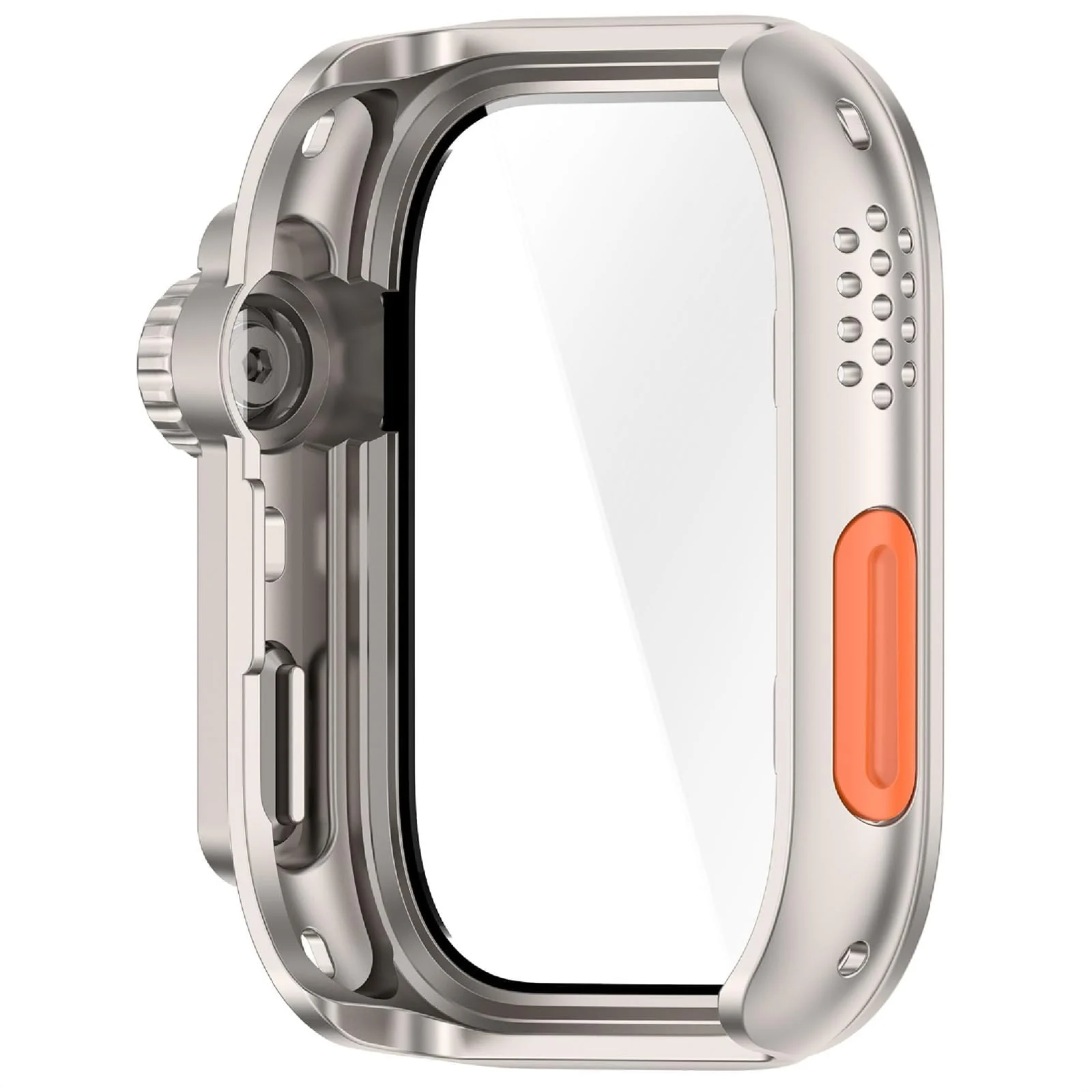DL3 Mobilak for Huawei Watch Fit 4 Pro 2025 Case Screen Protector, [Looks Like iWatch Ultra Case] Built-in Tempered Glass Screen Unique Design Case Cover for Huawei Watch Fit4 Pro - Starlight