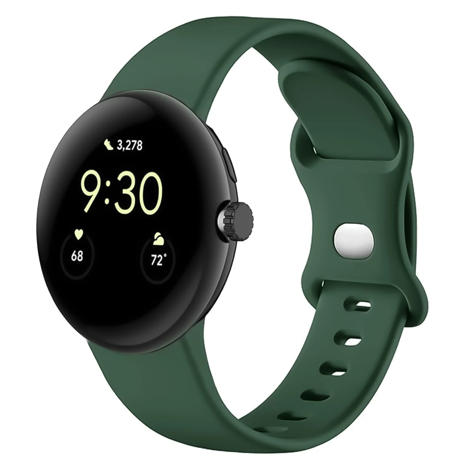 DL3 Mobilak Band Compatible with Google Pixel Watch 4/3 (45mm), Soft Silicone Sport Replacement Straps Bracelet for Google Pixel Watch 3 45mm/Pixel Watch 4 45mm - Green