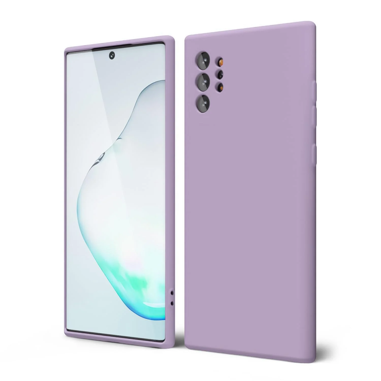 DL3 Mobilak Liquid Silicone Case for Samsung Galaxy Note10 Plus, Shock-absorbing protection, Scratch-resistant surface, Soft microfiber lining - Lavender