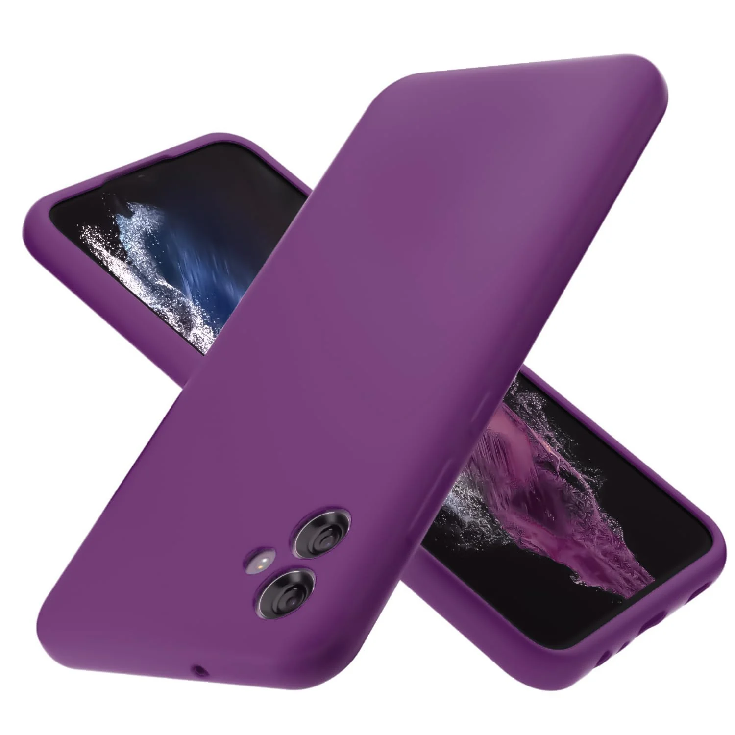 DL3 Mobilak Soft Silicone Protective Case for Samsung Galaxy A04e with Microfiber Lining and Shockproof Design - Violet