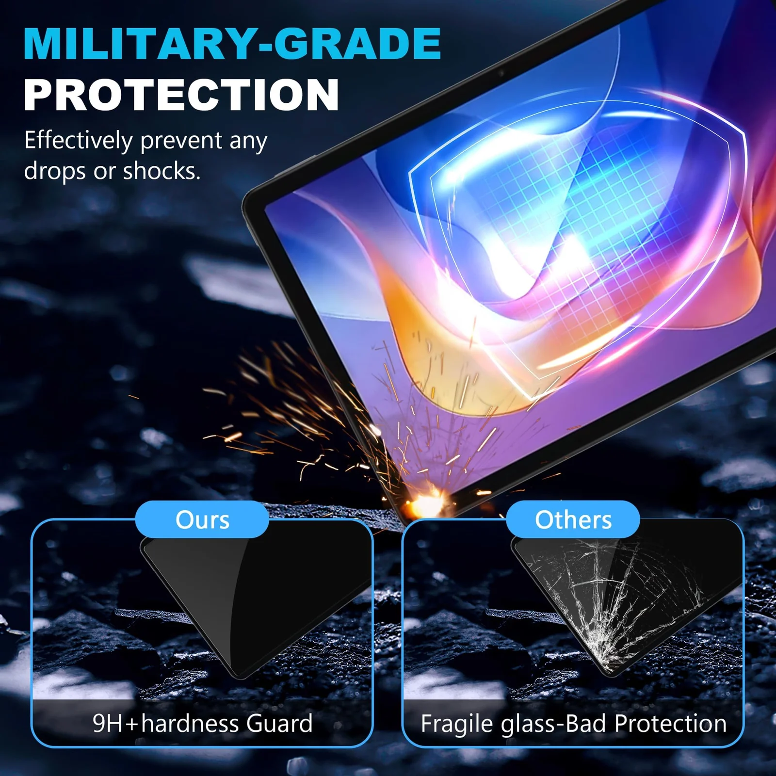 DL3 Mobilak Screen Protector For Xiaomi Redmi Pad 2 2025 11 inch Tempered Glass Film [HD Crystal ] [Easy Installation] [Scratch Resistant] [9H Hardness] - Clear