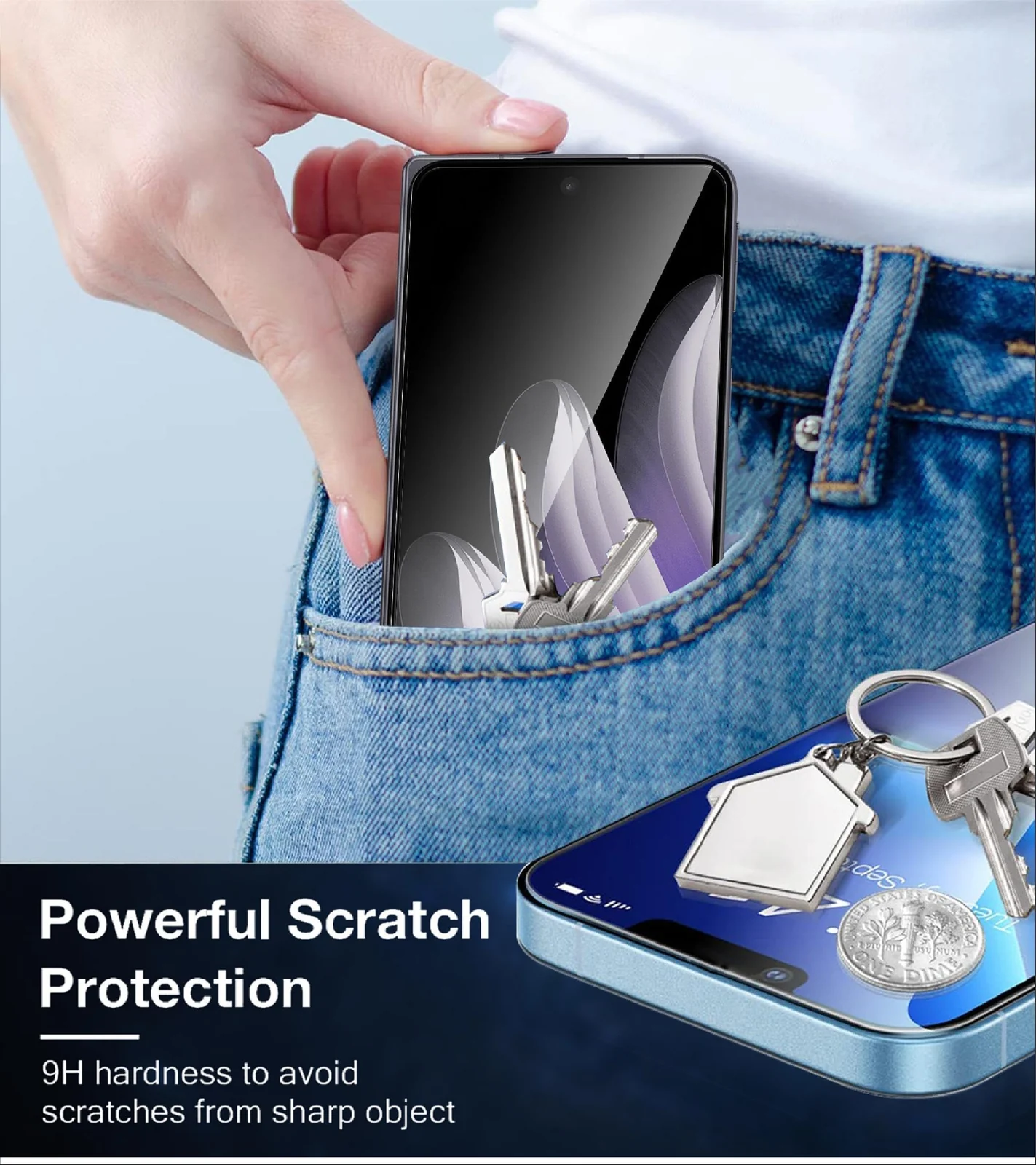 DL3 Mobilak Front Screen Protector for OPPO Find N5 2025, Tempered Glass Film with Easy Installation, Compatible with Cover, HD - Clear