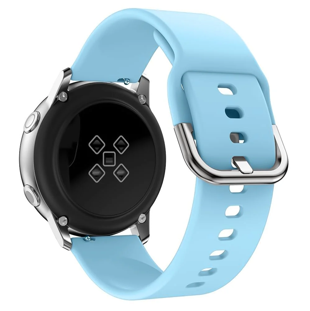 DL3 Mobilak Silicone Buckle Band 22MM Strap For Samsung Galaxy Watch3 45mm/Galaxy 46mm/Gear S3/For Huawei Watch 3/4/GT3 46MM/GT4 46MM/GT2E/GT2 Pro/GT GT2 46MM/Magic Watch2 46mm/Amazfit GTR 2/2e/3/4 - Sky Blue
