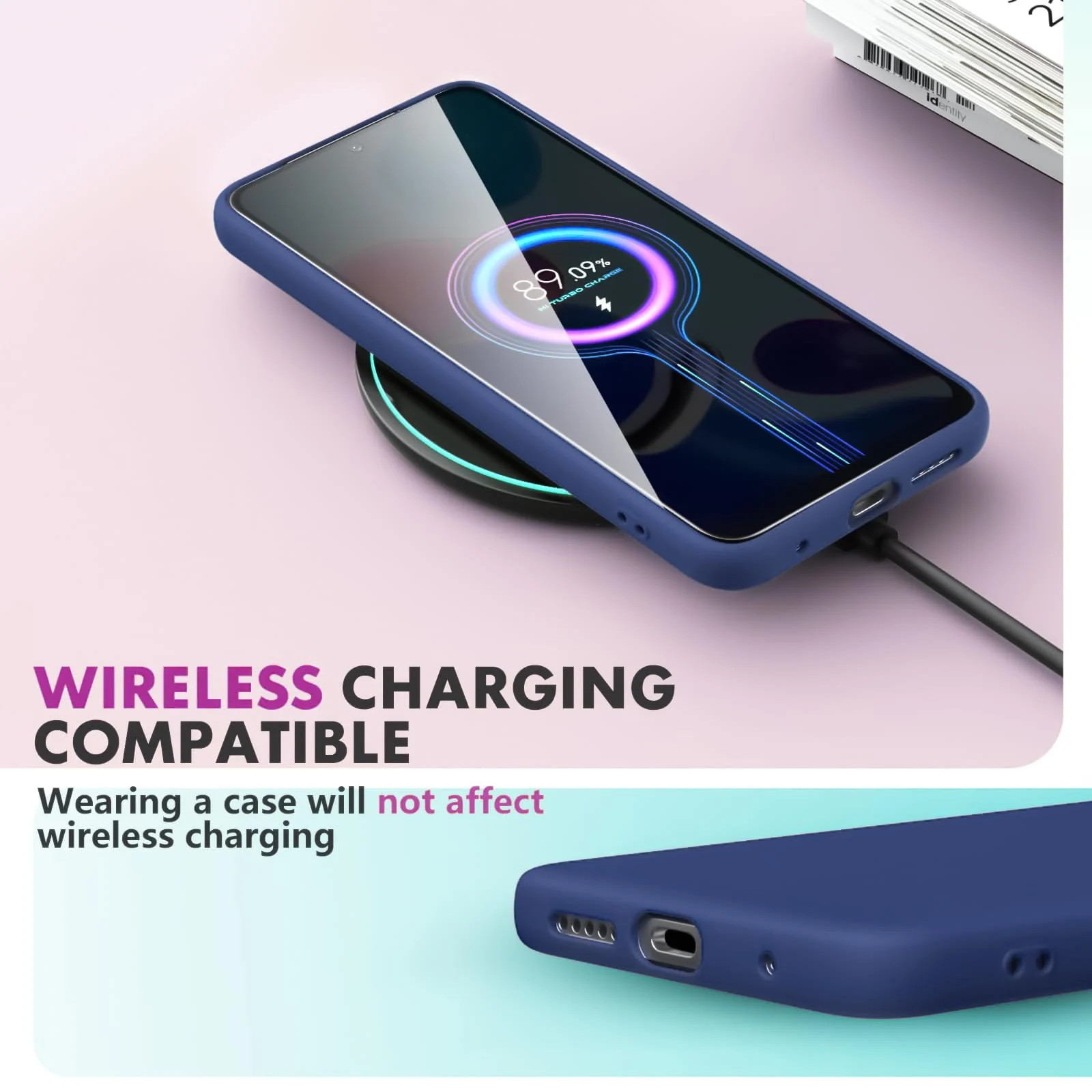 DL3 Mobilak Liquid Silicone Protective Case with Soft Microfiber Lining with Full Camera Protection for Xiaomi Redmi Note 12 Pro 4G / Redmi Note 11 Pro 4G&5G - Blue 1