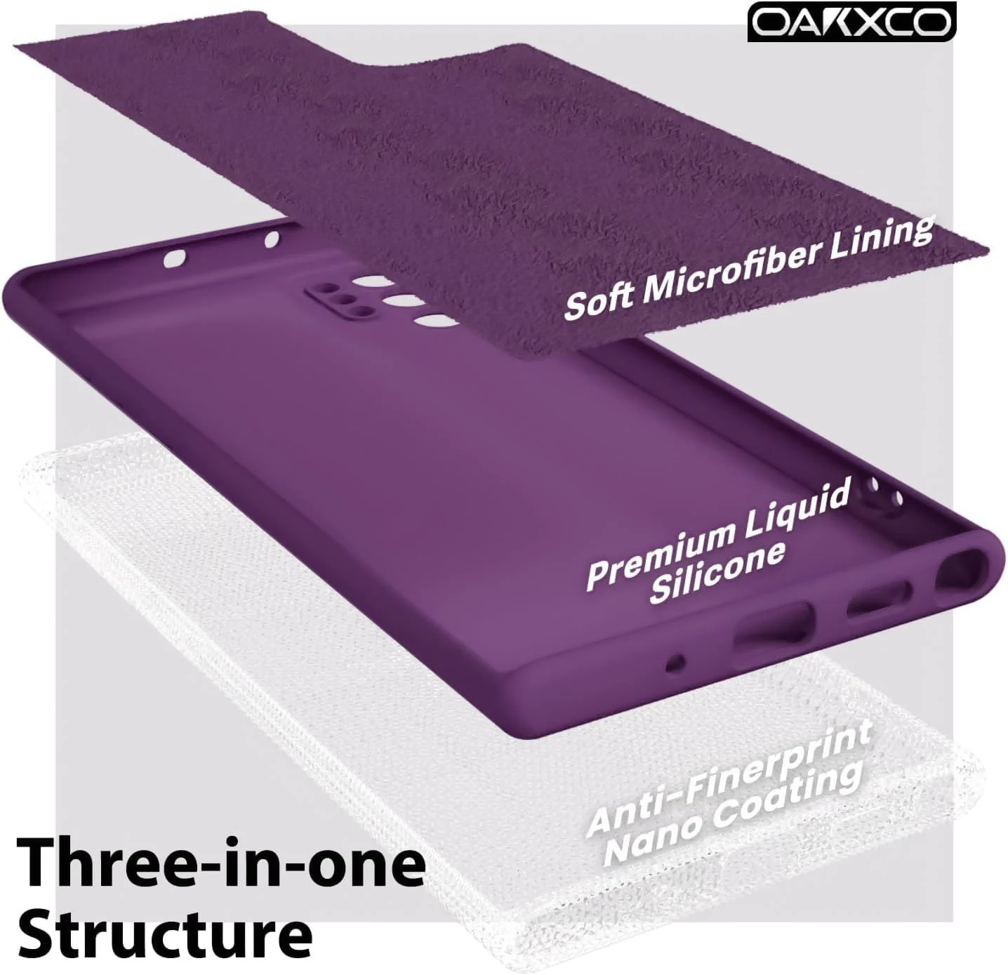 DL3 Mobilak Samsung Galaxy Note10 Plus Case, Soft Flexible Liquid Silicone Gel Rubber Bumper Cover, Full Body Shockproof Protective Phone Case - Violet