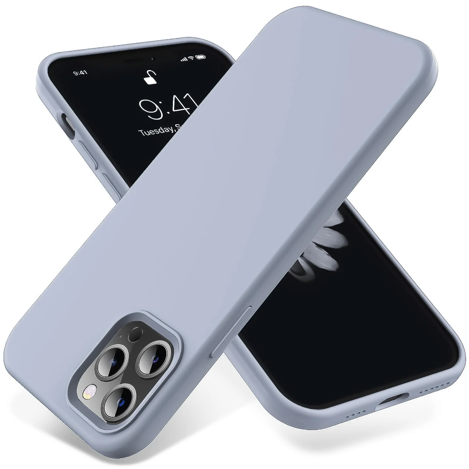 DL3 Mobilak Liquid Silicone Protective Case for iPhone 11 Pro Max (6.5 Inch) with Camera Protection and Microfiber Lining - A Baby Blue
