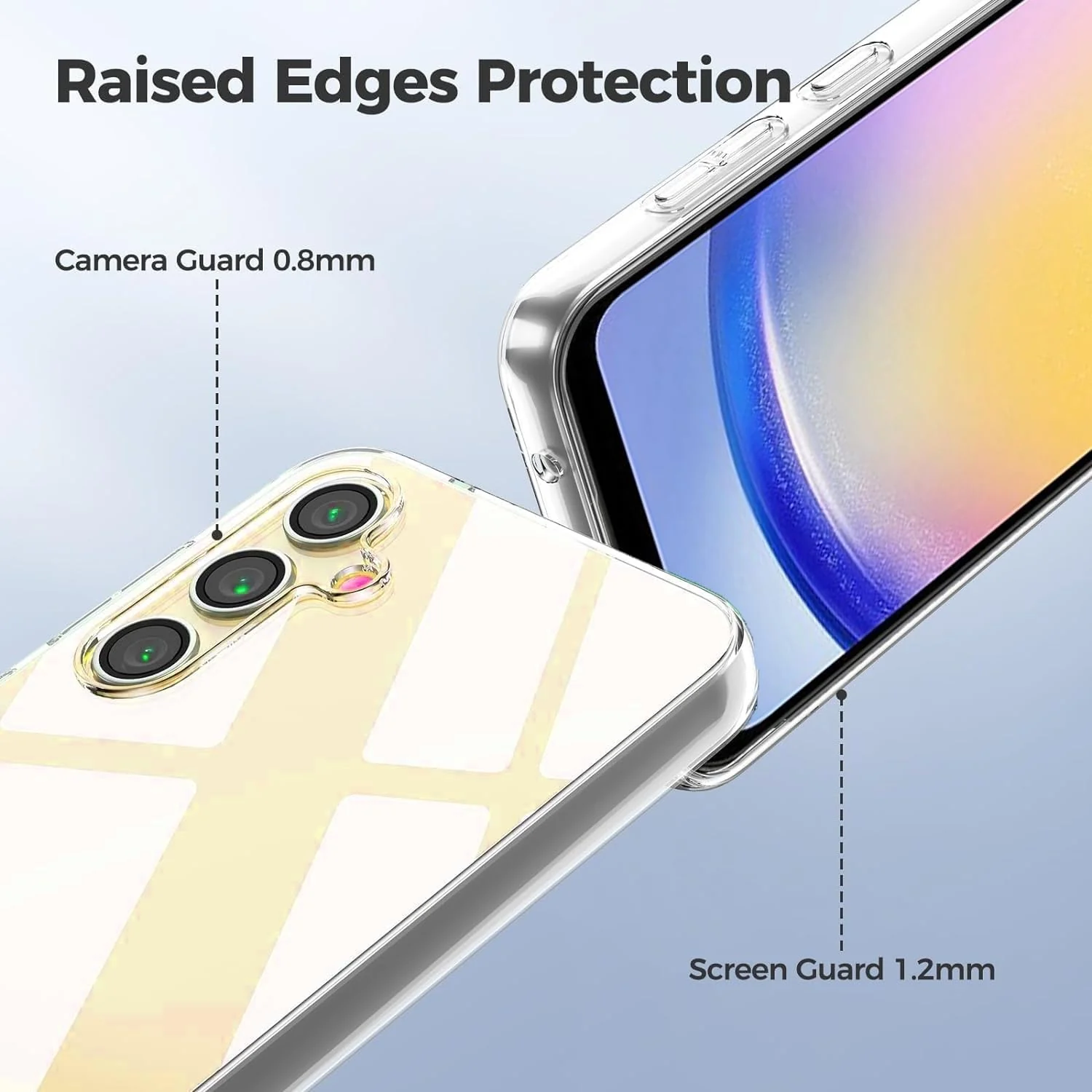 DL3 Mobilak Case Compatible with Samsung Galaxy A25 5G Case Crystal Soft TPU Gel Case Flexible Silicone Anti-Scratch TPU Cover - Clear