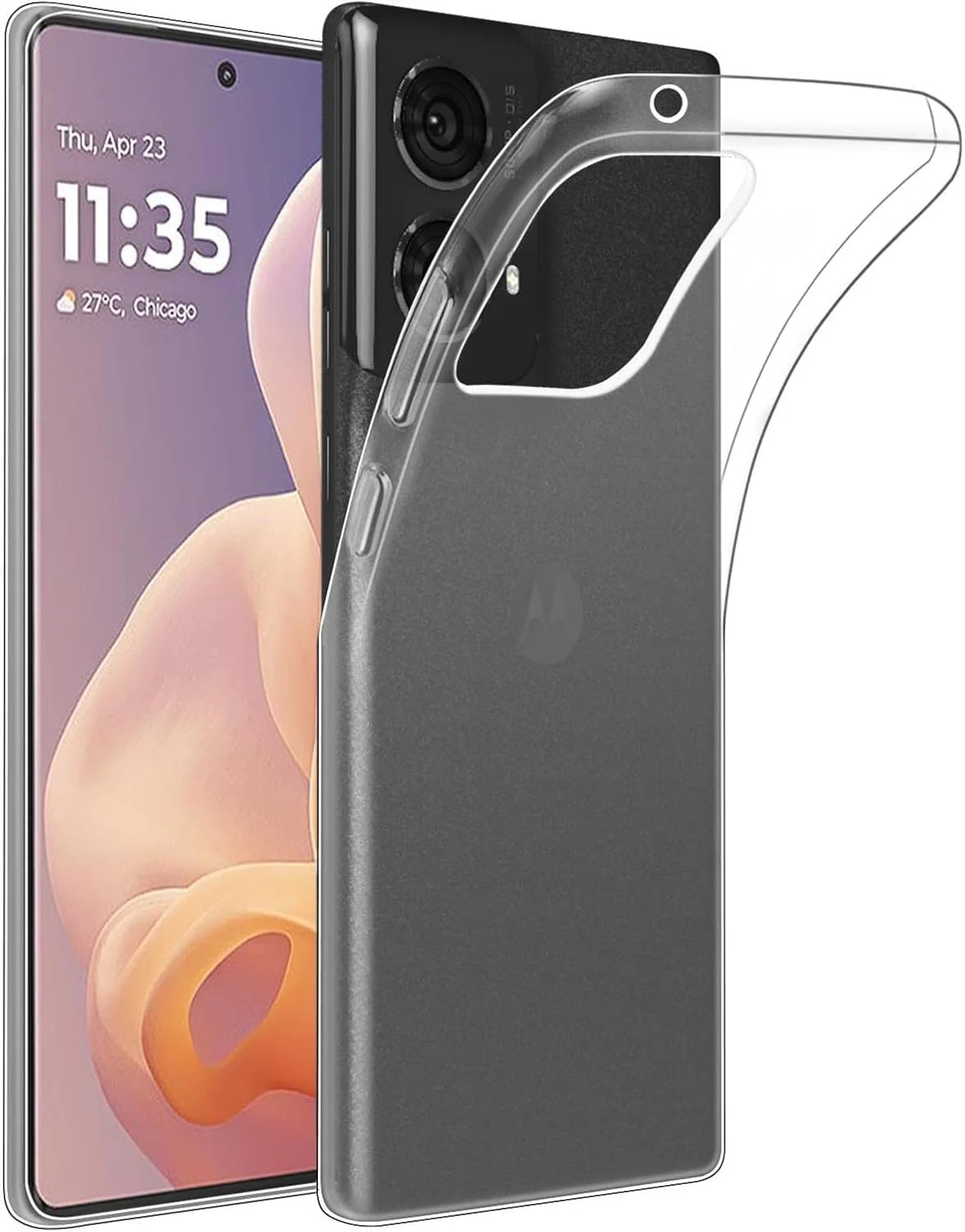 DL3 Mobilak Case Compatible with Motorola Moto G85 5G / Motorola Edge 50 Fusion, Case Crystal Soft TPU Gel Case Flexible Silicone Anti-Scratch Camera Protection TPU Cover - Clear