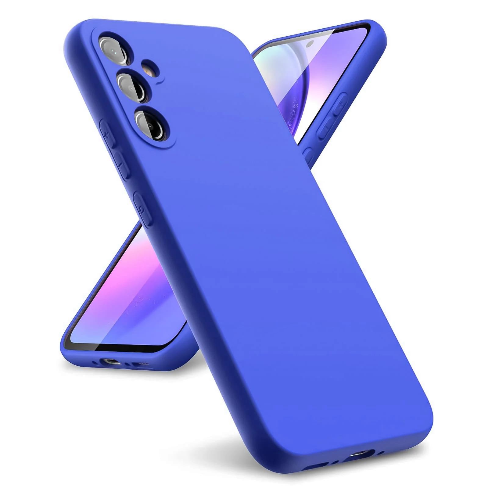 DL3 Mobilak Soft Silicone Gel Bumper Case for Samsung Galaxy A54 5G - Light Blue