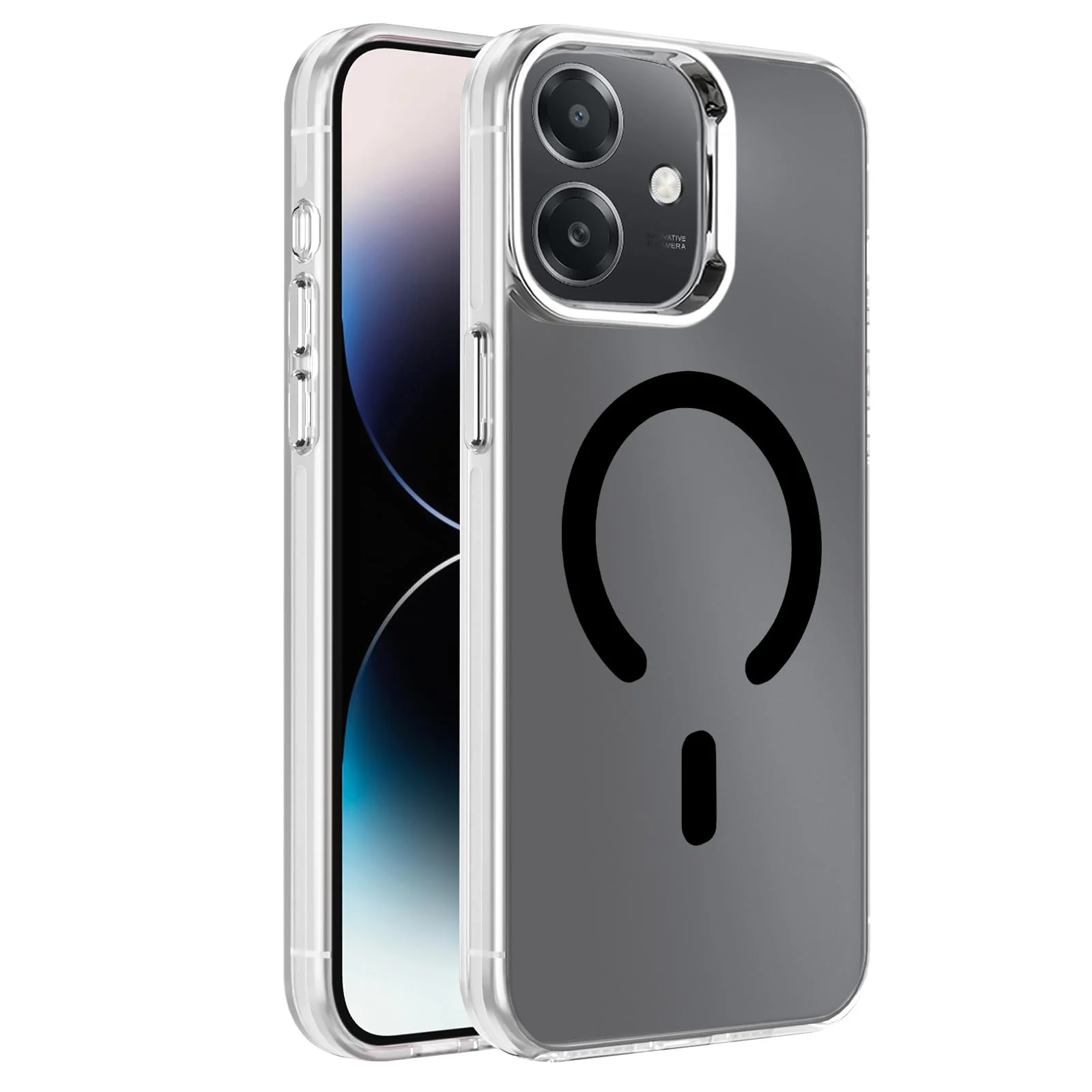 DL3 Mobilak Case for OPPO A3 / OPPO A3X Crystal Clear [Not Compatible with MagSafe] Soft TPU Gel Case Flexible Silicone Anti-Scratch Transparent TPU Cover - Black
