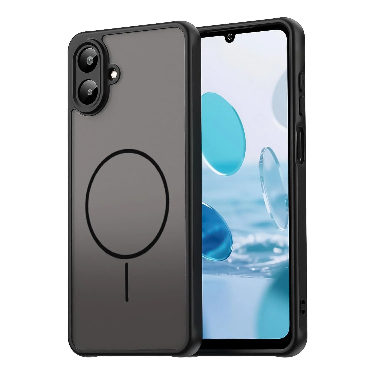 Dl3 Mobilak Case For Samsung Galaxy Note 8 Translucent Matte PC Back & Soft TPU Edge, [Not Compatible with MagSafe] Anti-Scratch Shockproof Protective Cover with Full Camera Protection - Black