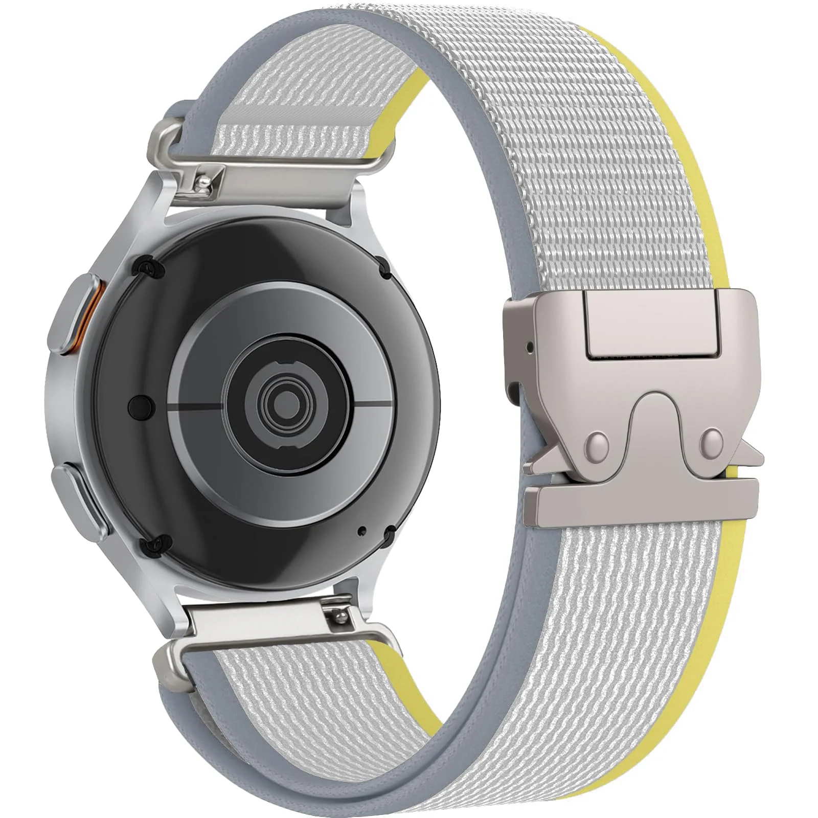 DL3 Mobilak Elastic Nylon Band For 22mm Stretchy Parachute buckle Strap for Redmi Watch 5 Active/5 Lite/Samsung Galaxy Watch 3 45mm/Watch 46mm/Gear S3/Huawei watch GT6 GT5 46MM/GT2E/GT6 Pro/GT 5 Pro - Beige | Yellow