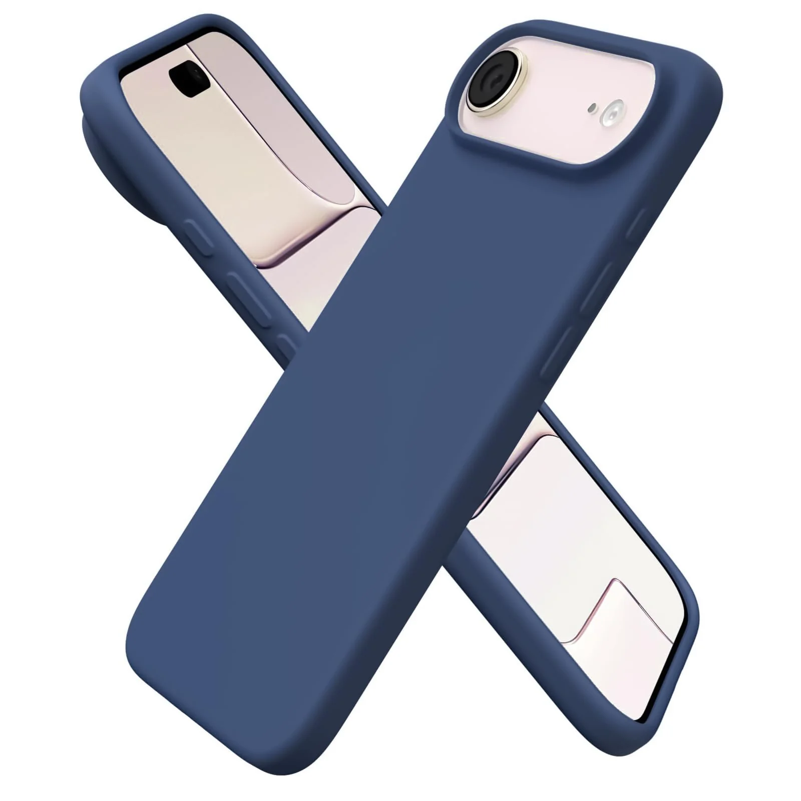 DL3 Mobilak Liquid Silicone Protective Case for iPhone 17 Air 6.5-Inch with Microfiber Lining and Shockproof Design - Blue