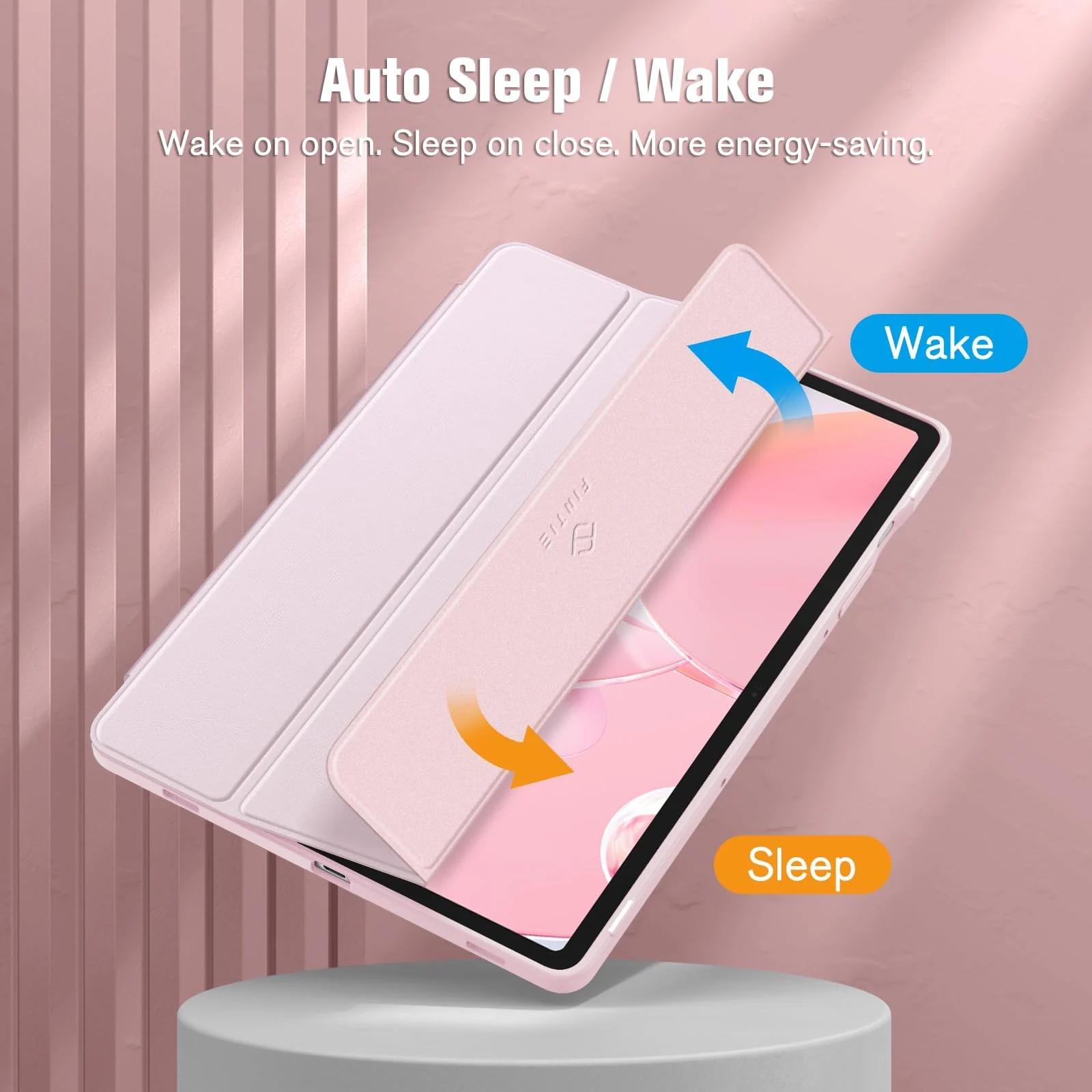 DL3 Mobilak Hybrid Slim Case for Samsung Galaxy Tab S9 FE 5G 10.9 Inch/Galaxy Tab S9 11 Inch 2023 with S Pen Holder, Shockproof Cover with Clear Transparent Back Shell, Auto Wake/Sleep - Pink