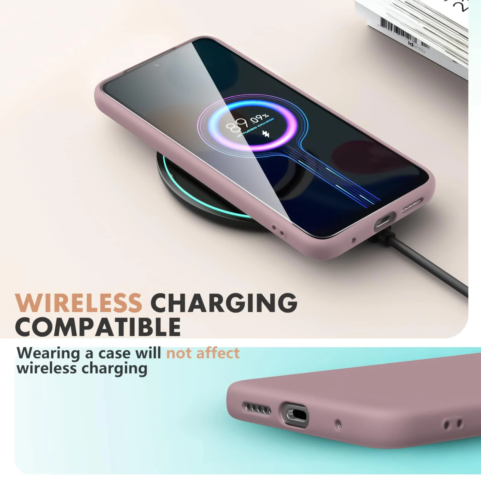 DL3 Mobilak Liquid Silicone Protective Case with Soft Microfiber Lining with Full Camera Protection for Xiaomi Redmi Note 12 Pro 4G / Redmi Note 11 Pro 4G&5G - Cashmere