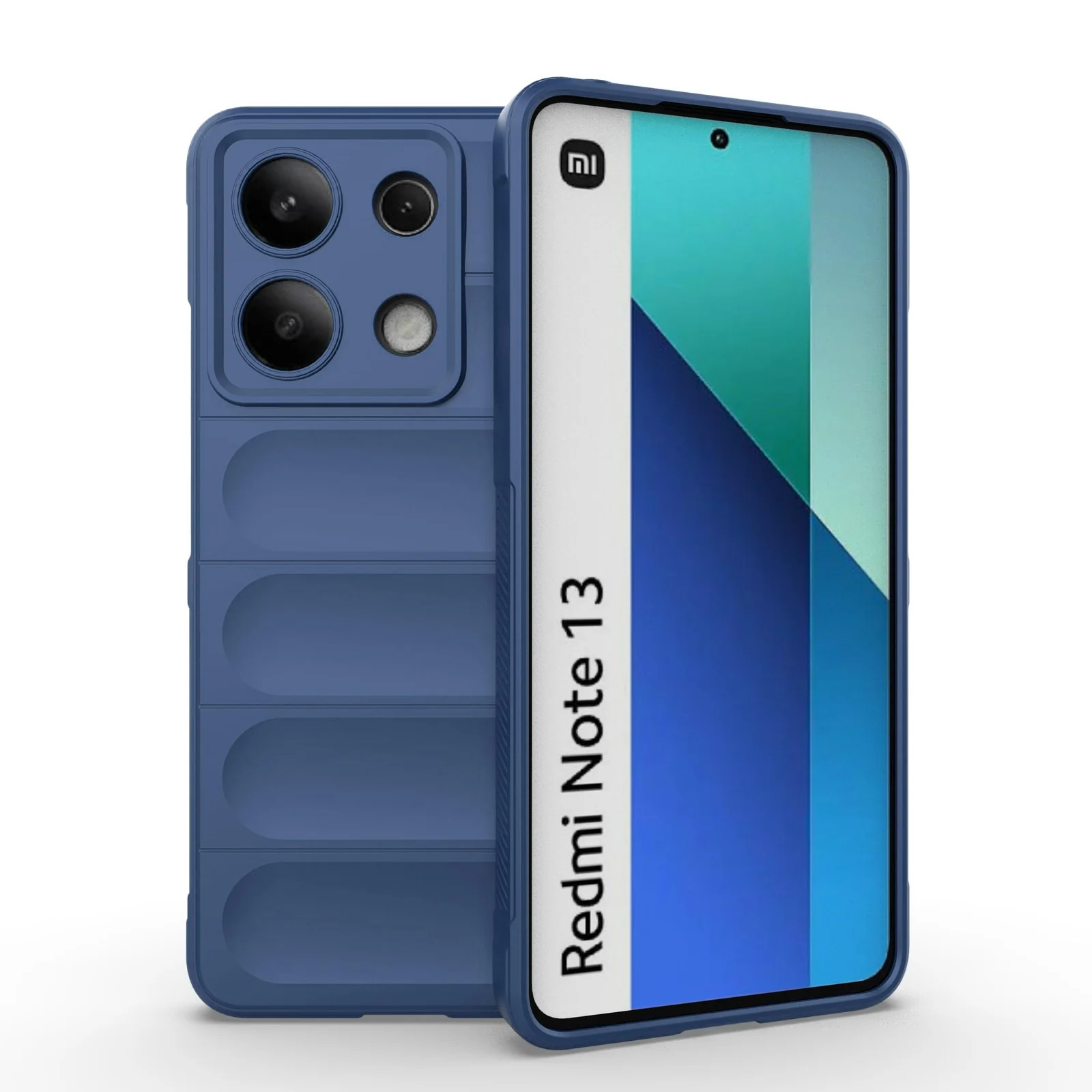 DL3 Mobilak Silicone Case for Xiaomi Redmi Note 13 4G Heavy Duty Protective [Slim Fit] Shockproof Soft Flexible Protective Design Shock-Absorption TPU Cover With Camera Protection - Navy