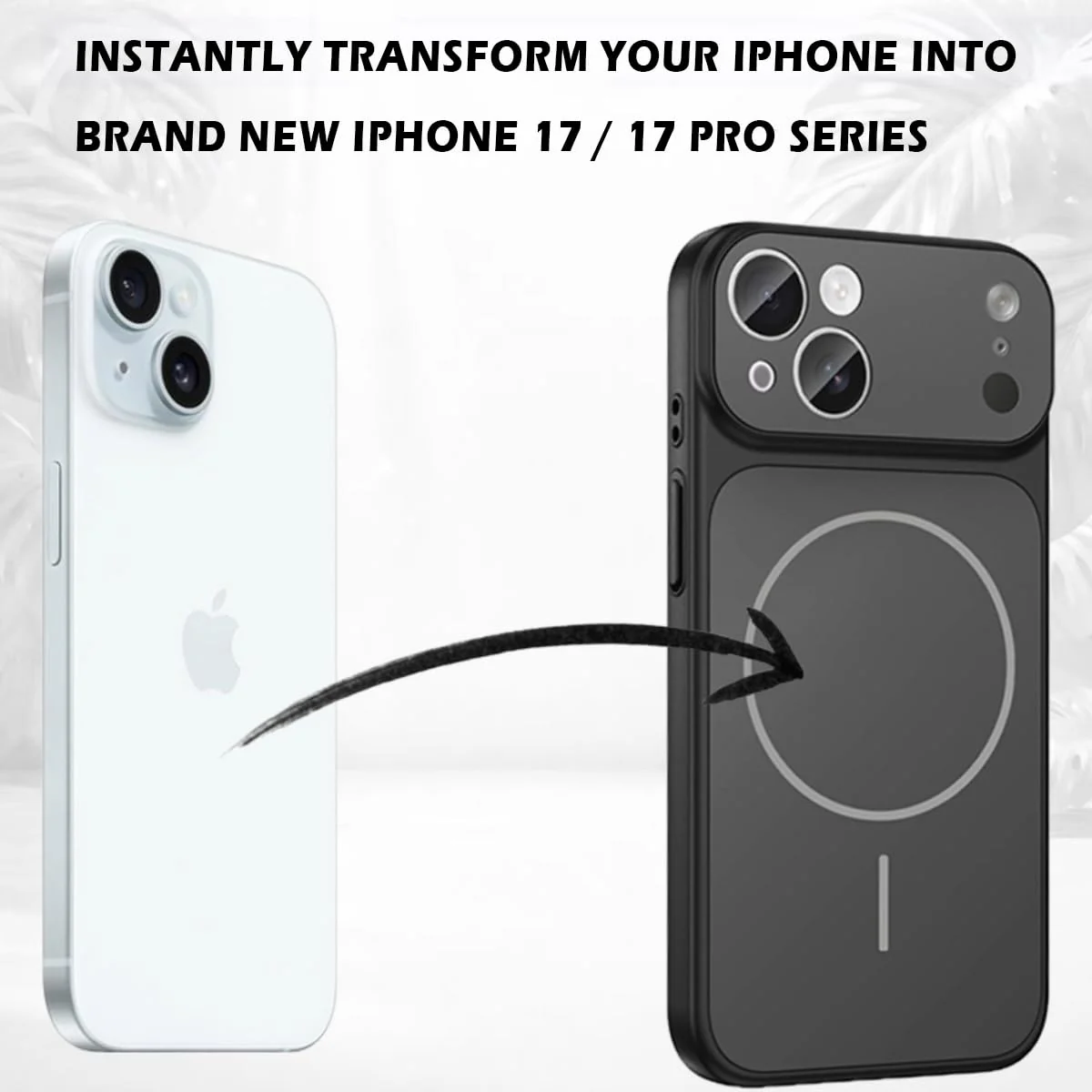 DL3 Mobilak PC Protective Case for iPhone 13 / iPhone 14, Compatible with MagSafe accessories, Supports wireless charging, Camera protection - Black