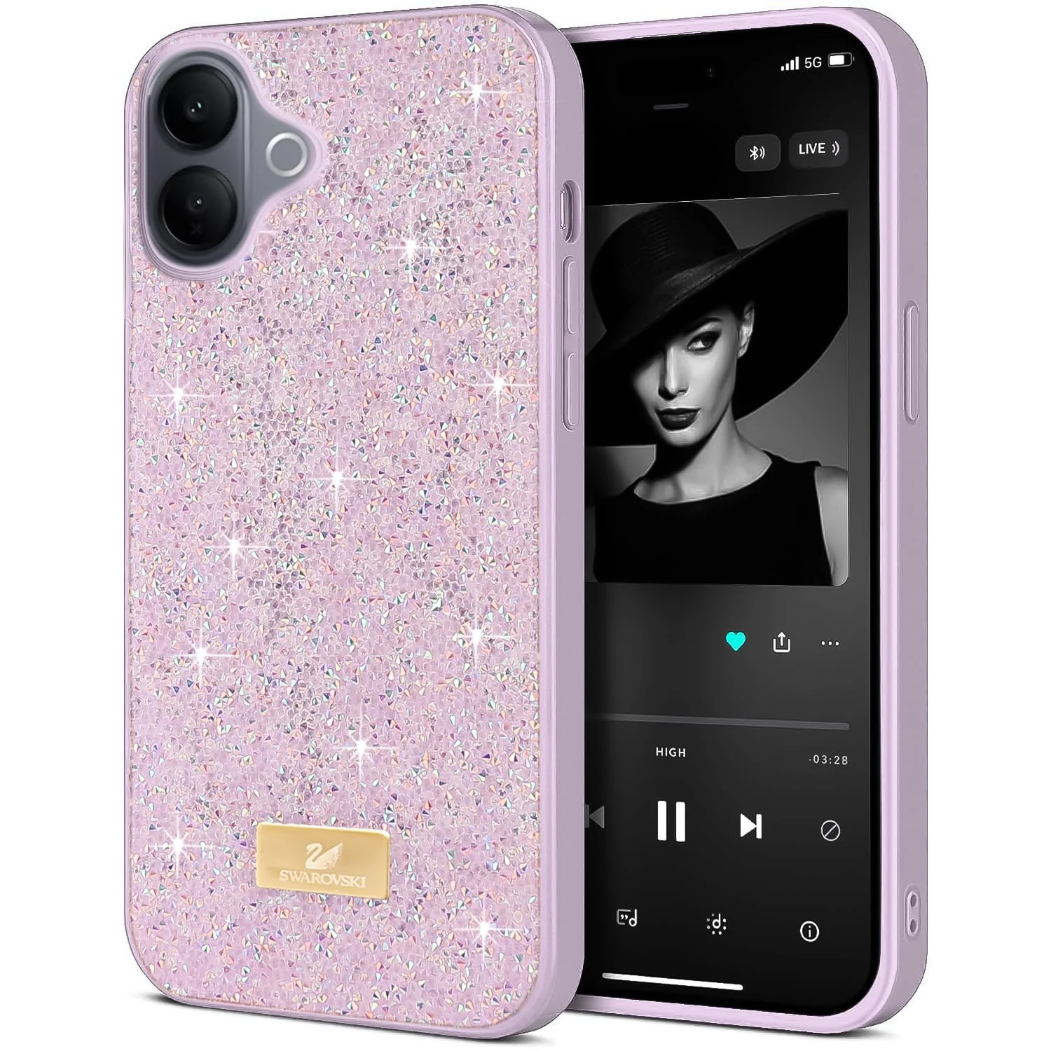 Vivo V60 Lite 5G / 4G — DL3 Mobilak Glitter Protective Case for vivo V60 Lite 5G / 4G, Supports wireless charging, Shock-absorbing protection, Scratch-resistant surface