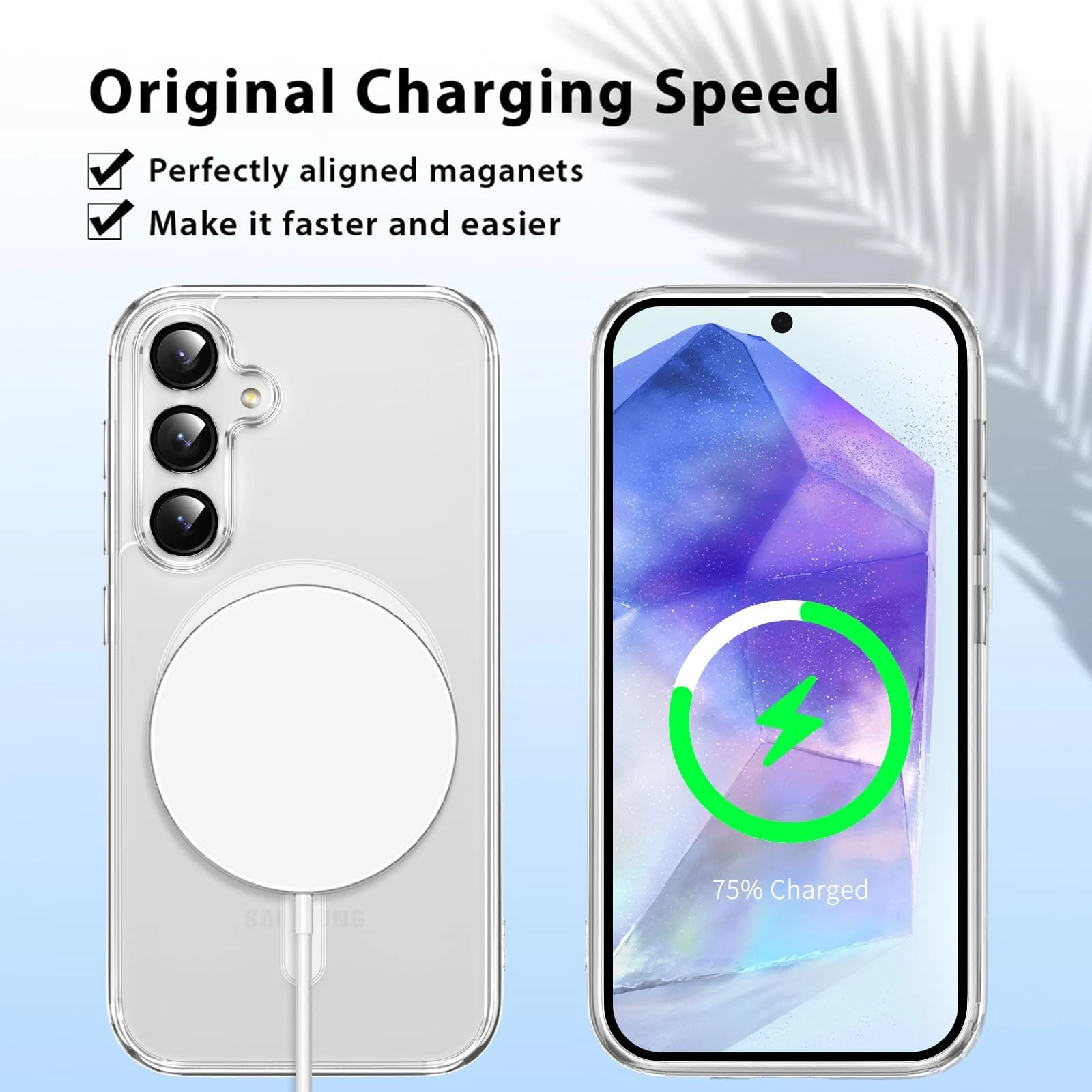 DL3 MOBILAK for Samsung Galaxy A54 5G Case Clear [Compatible with MagSafe] Slim Magnetic Clear Bumper Case