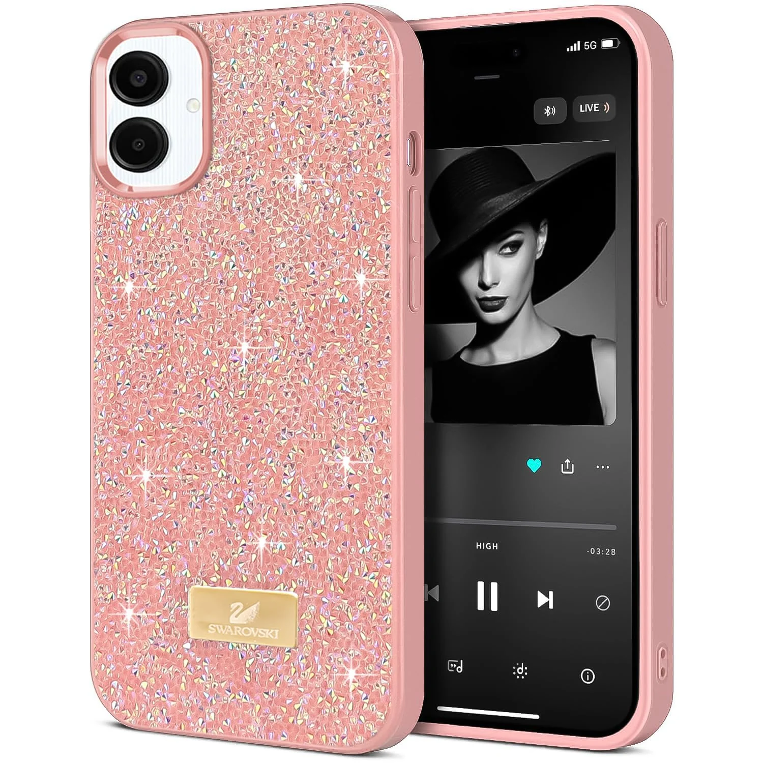 DL3 Mobilak Glitter Rhinestone Protective Case for Samsung Galaxy A06 with Shockproof Design
