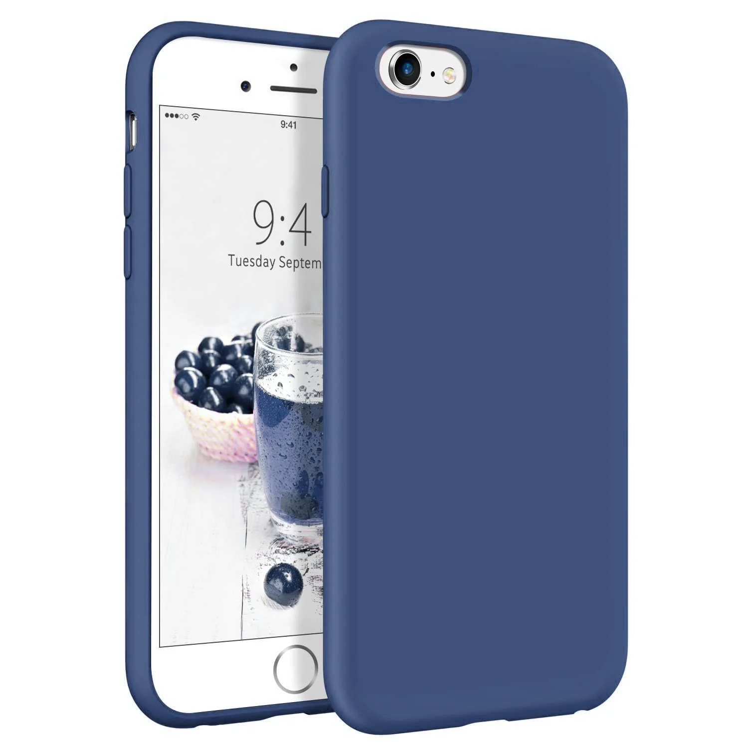 DL3 Mobilak Liquid Silicone Protective Case for iPhone 6 Plus / 6S Plus with Camera Protection and Microfiber Lining - Royal Blue