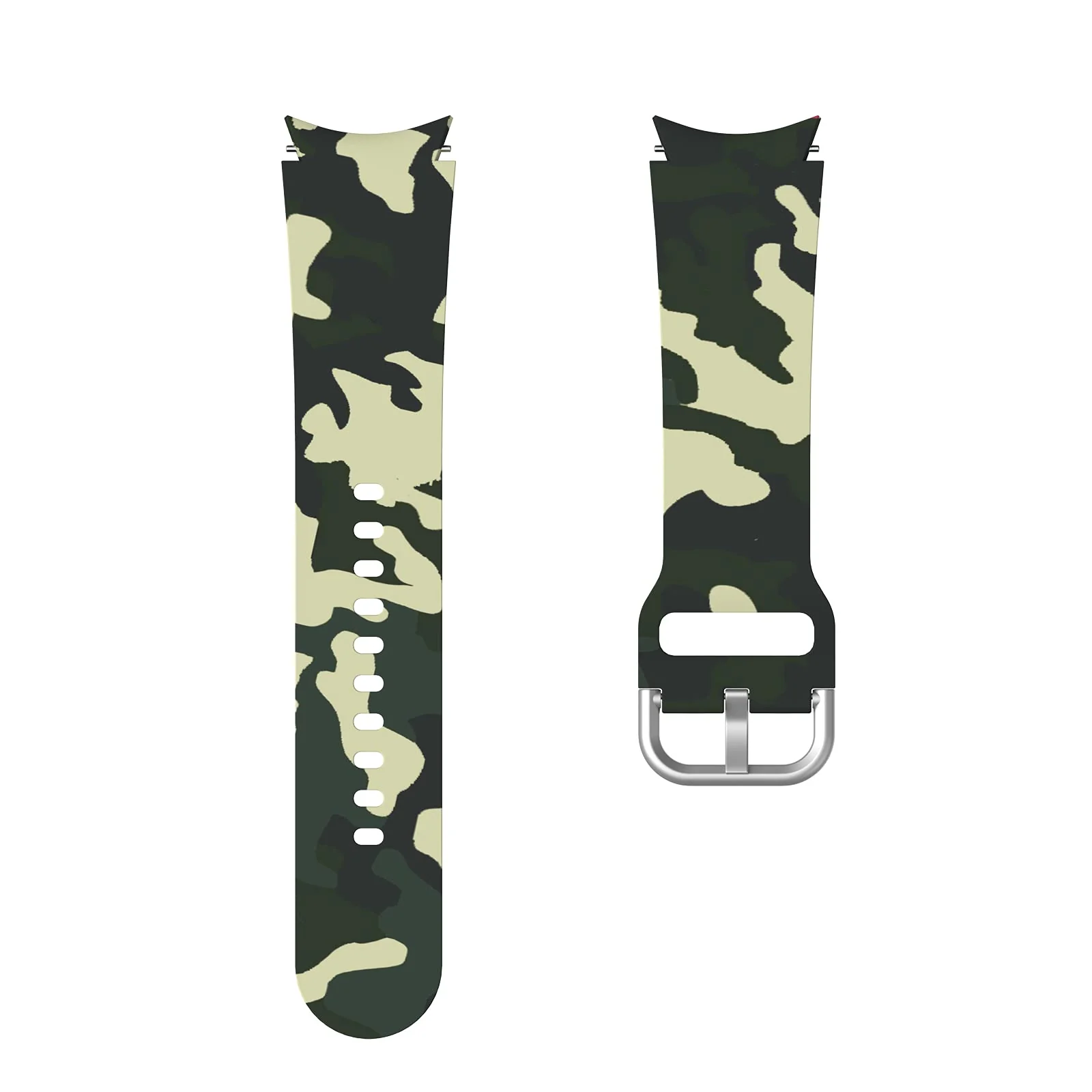 DL3 Mobilak No Gap Bands Compatible with Samsung Galaxy Watch 7 5 4 6 Band 44mm 40mm/Watch 5 Pro 45mm/Galaxy Watch 4 Classic 46mm 42mm Strap,20mm Quick Release Sport Replacement Bands for Women Men - Camouflage Green