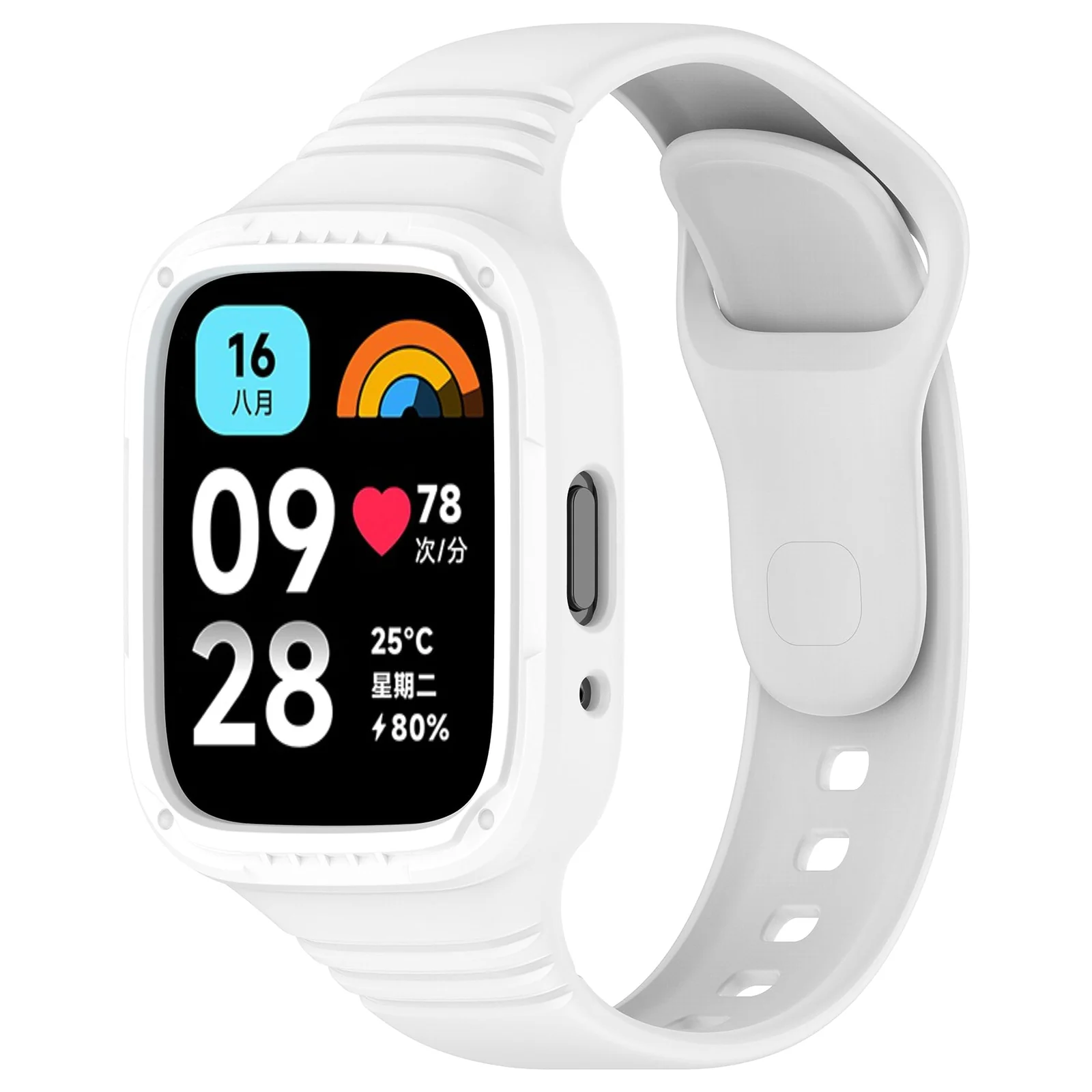 DL3 MOBILAK Silicone Watch Strap with Protective Cover for Xiaomi Redmi Watch 3 Lite / 3 Active