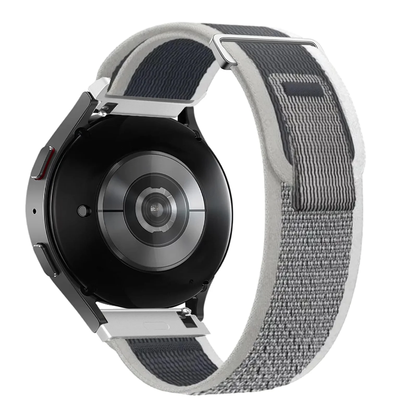 DL3 Mobilak Alpine Loop Band Sport Nylon 22MM For Samsung Galaxy Watch 3 45mm/Watch 46mm/Gear S3/Huawei watch GT4 46MM/GT3 46MM/Watch 3&4/Watch 3&4 Pro/GT2E/GT2 Pro/GT2 46MM (Trail) - Trail Gray White