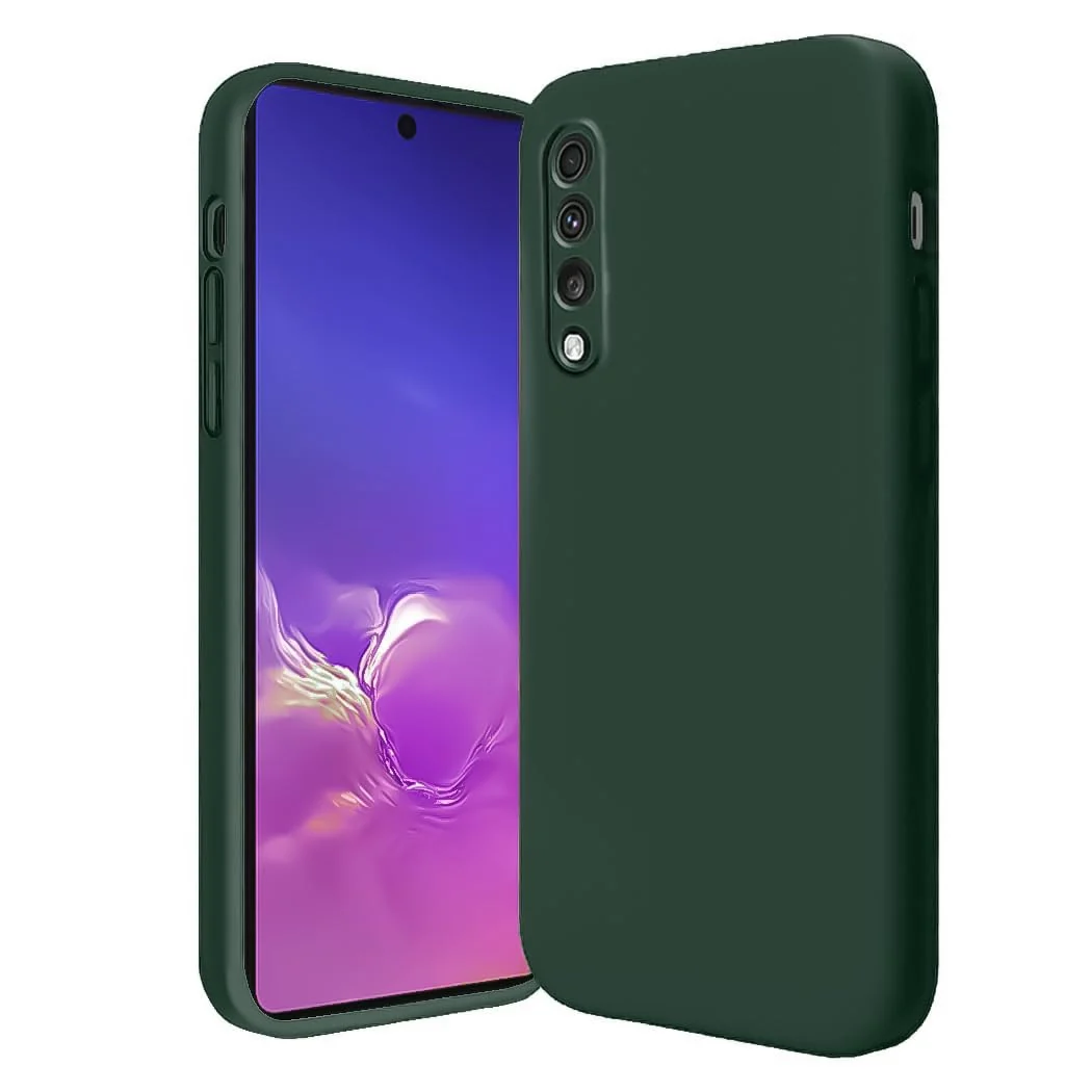 DL3 Mobilak Silicone Protective Case for Samsung Galaxy A70 / A70s, Shock-absorbing protection, Scratch-resistant surface, Soft microfiber lining - Green