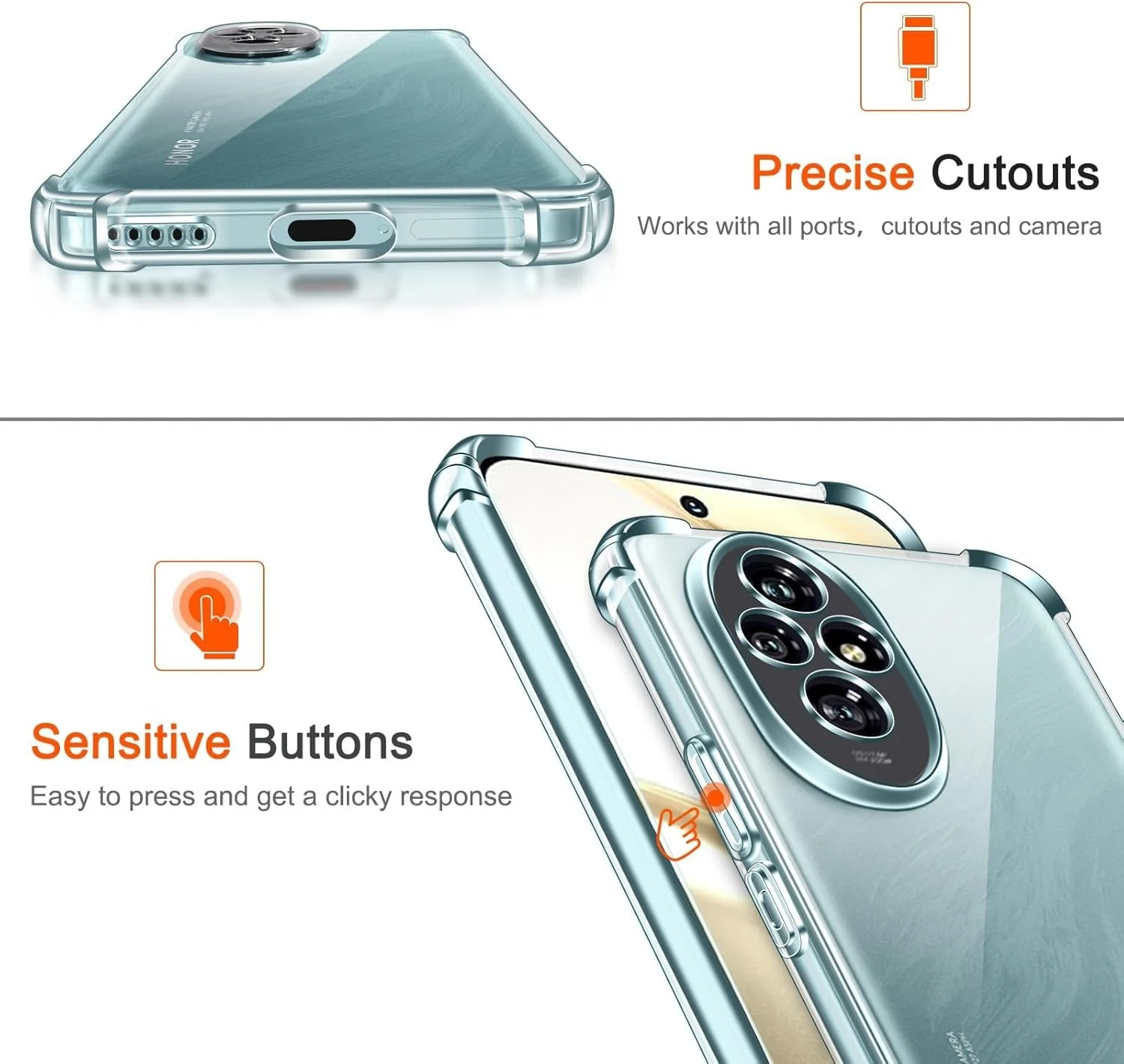 DL3 Mobilak Clear TPU Case for Honor 200 5G, Camera protection, Shock-absorbing protection, Scratch-resistant surface - Clear