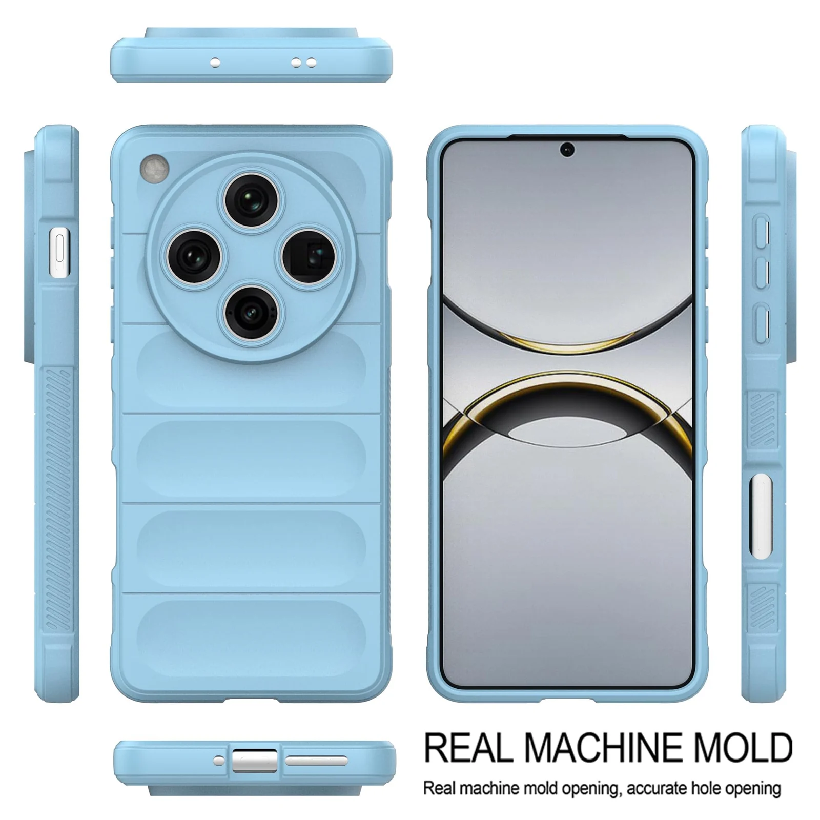 DL3 Mobilak Flexible Silicone and TPU Protective Case with Camera Protection for OPPO Find X8 Pro - Baby Blue