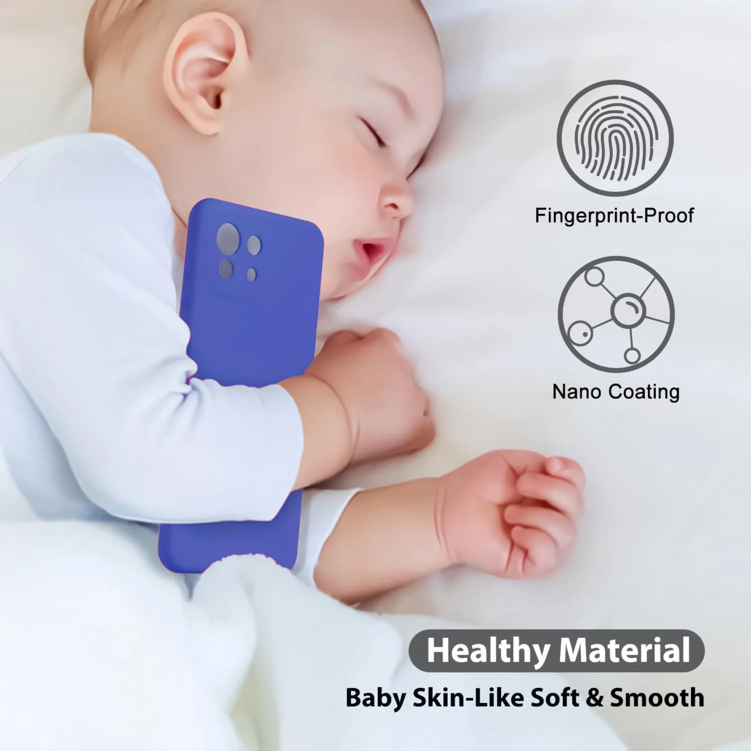 DL3 Mobilak Liquid Silicone Protective Case with Soft Microfiber Lining with Full Camera Protection for Xiaomi Mi 11 Lite 4G / 5G & Mi11 Lite 5G NE - Light Blue