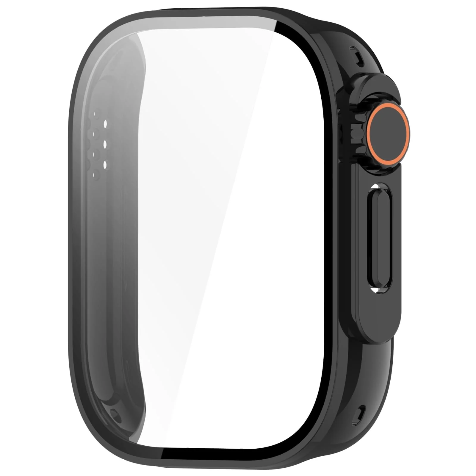 DL3 Mobilak for Xiaomi Redmi Watch 5 Lite Case Screen Protector, [Looks Like iWatch Ultra Case] Built-in Tempered Glass Screen Unique Design Case Cover for Redmi Watch 5 Lite - Black
