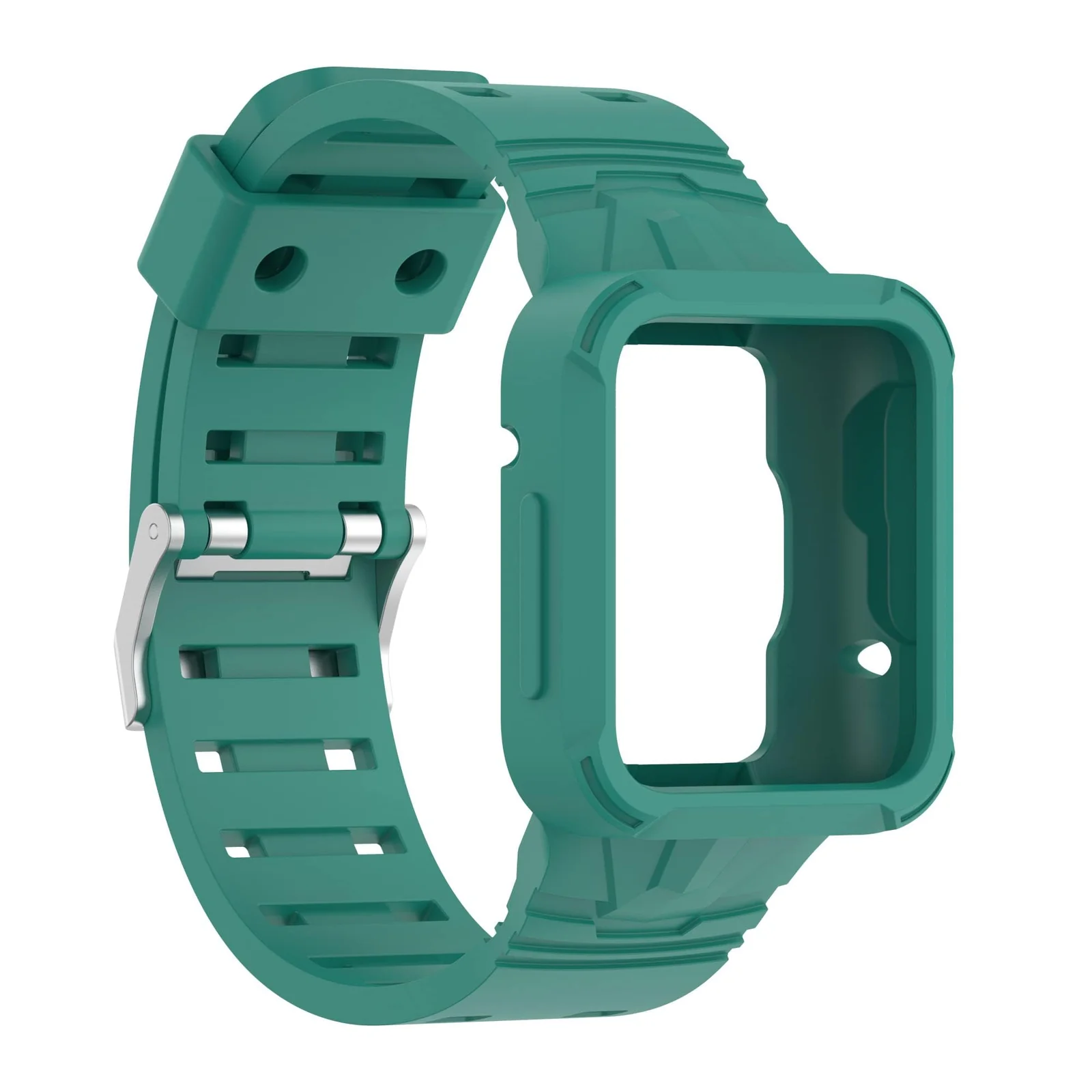 DL3 MOBILAK Replacement Wrist Band Compatible with Xiaomi Redmi Watch 2 Lite/Mi Watch Lite/Poco Watch/Redmi Watch 2/Horloge 2, Adjustable Soft Silicone Wrist Strap with Cover - Pine Green
