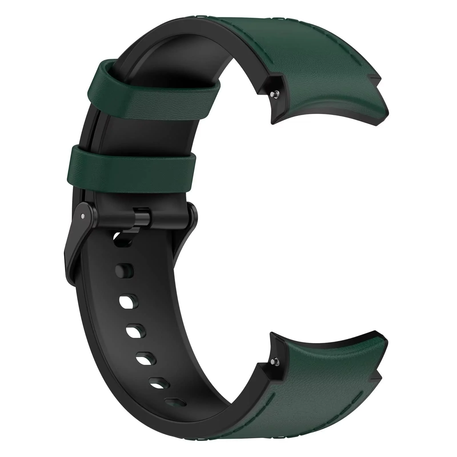 DL3 Mobilak No Gap Leather silicone Bands Compatible with Samsung Galaxy Watch 6 5 4 40mm 44mm, Galaxy Watch 5 Pro Band 45mm/Watch 6 4 Classic Band 42mm 46mm 43mm 47mm Soft Strap - Green