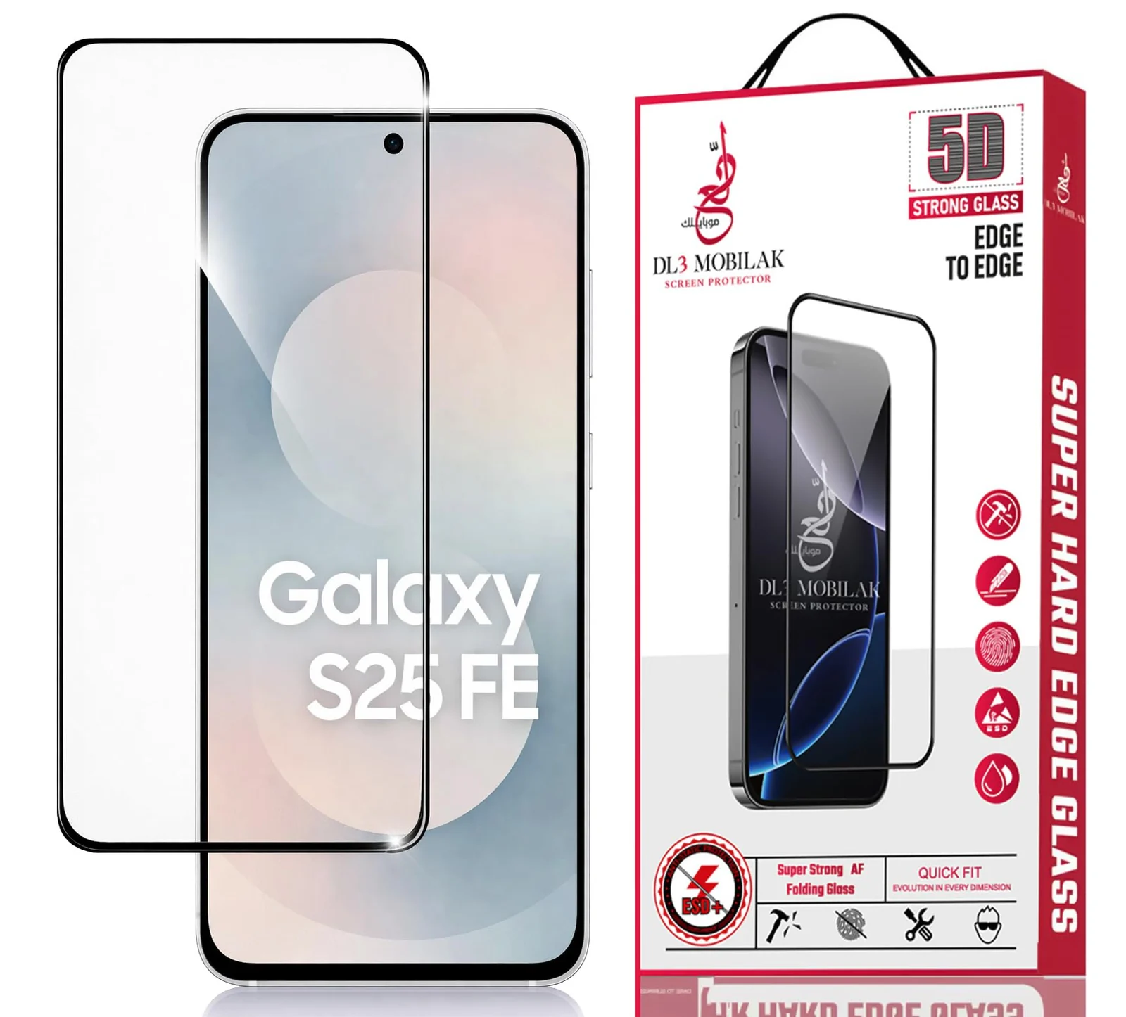 DL3 Mobilak for Samsung Galaxy S25 FE Tempered Glass Screen Protector, 9H Hardness Anti-Scratch Tempered Glass flim, Case Friendly, Anti-Scratch - Clear
